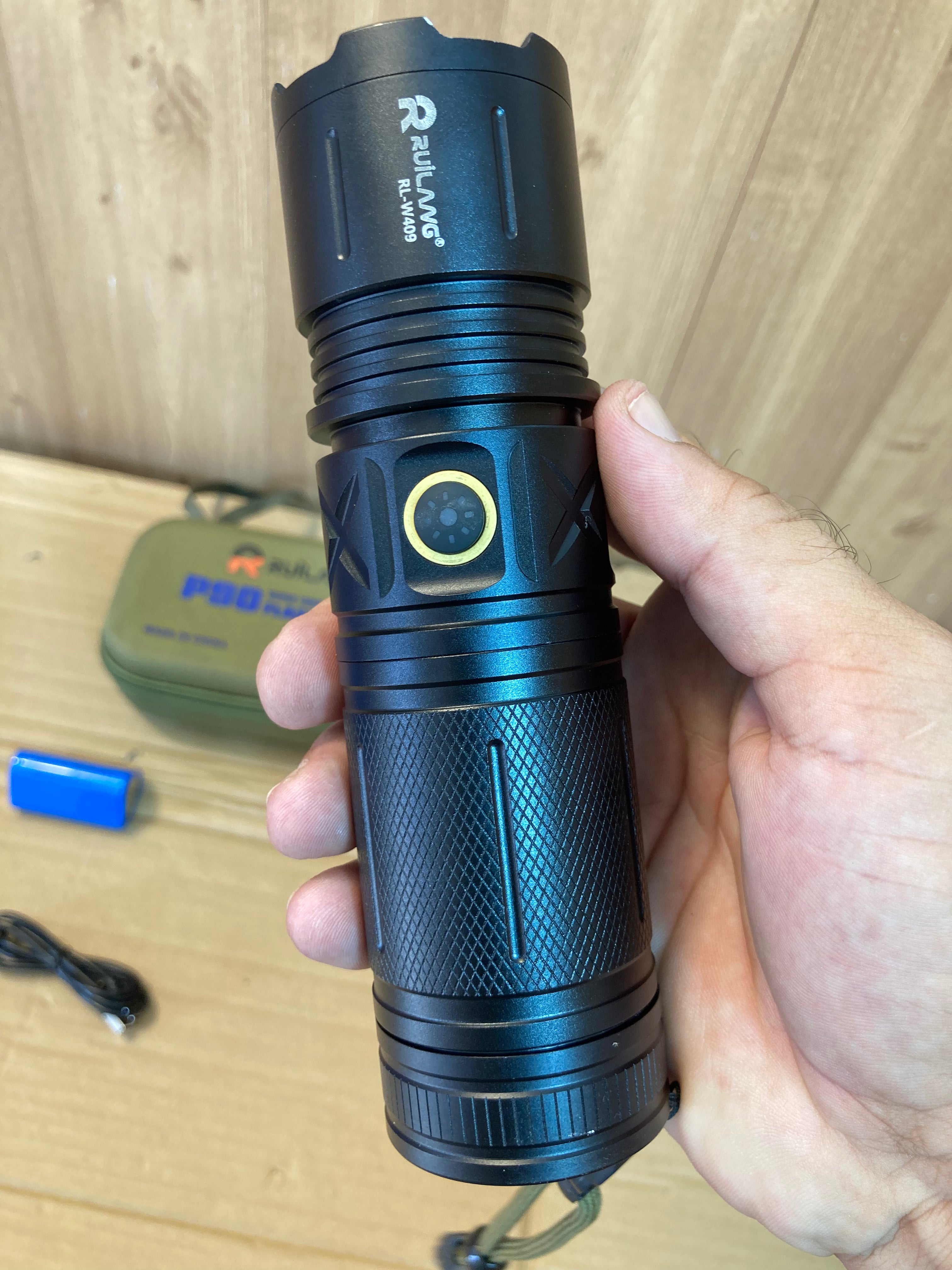 Ruilang P90 Rechargeable Super LED Flashlight - Torch RL-W409