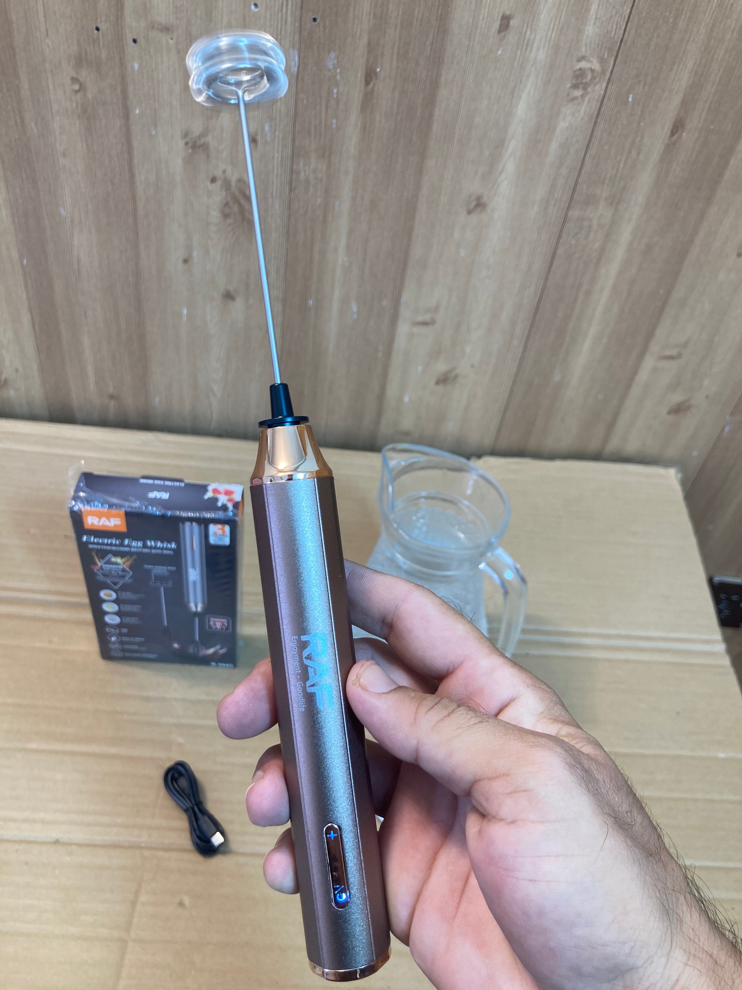 RAF Rechargeable 2-in-1 Egg Beater & Coffee Frother