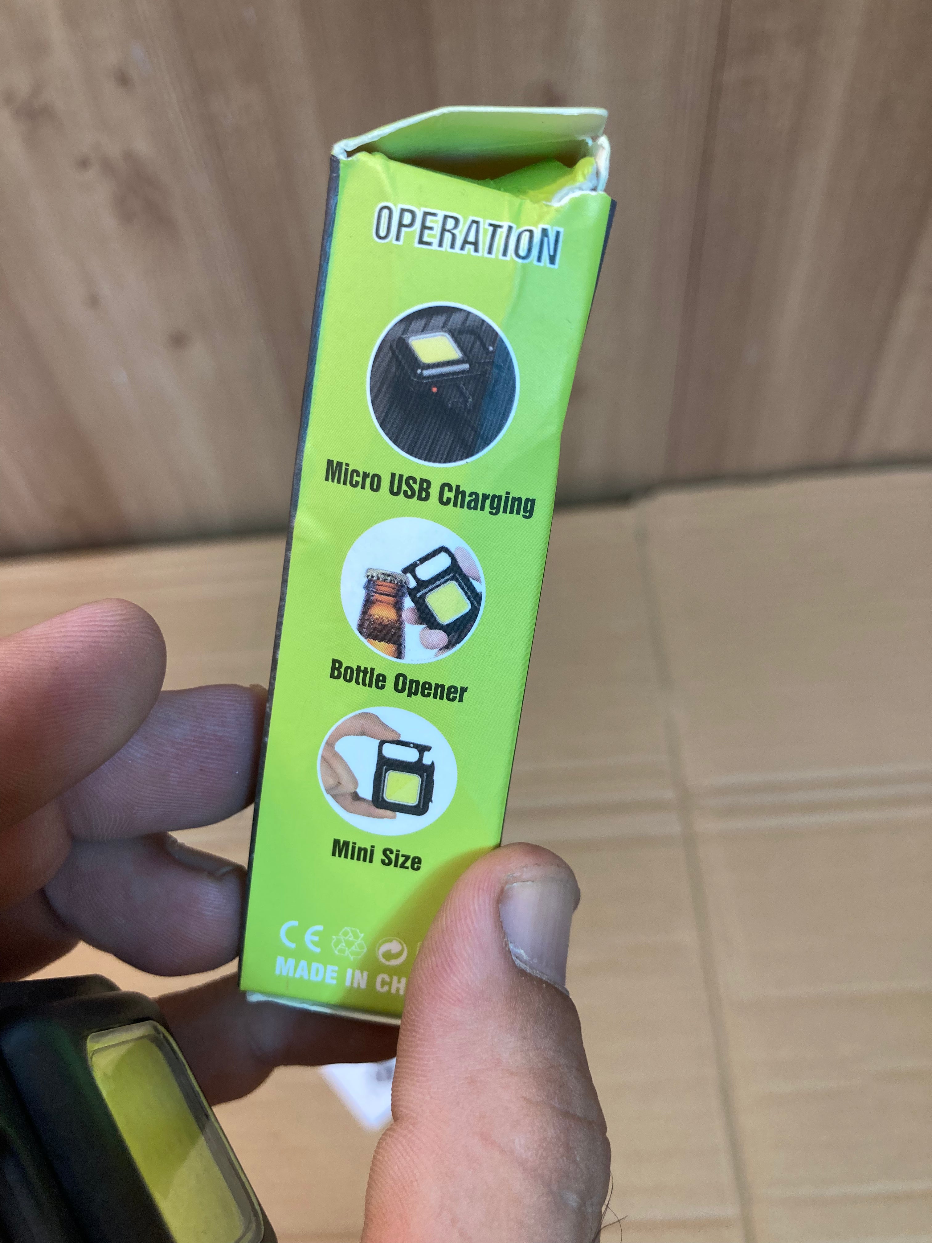 Compact and Powerful: COB Rechargeable Keychain Light.