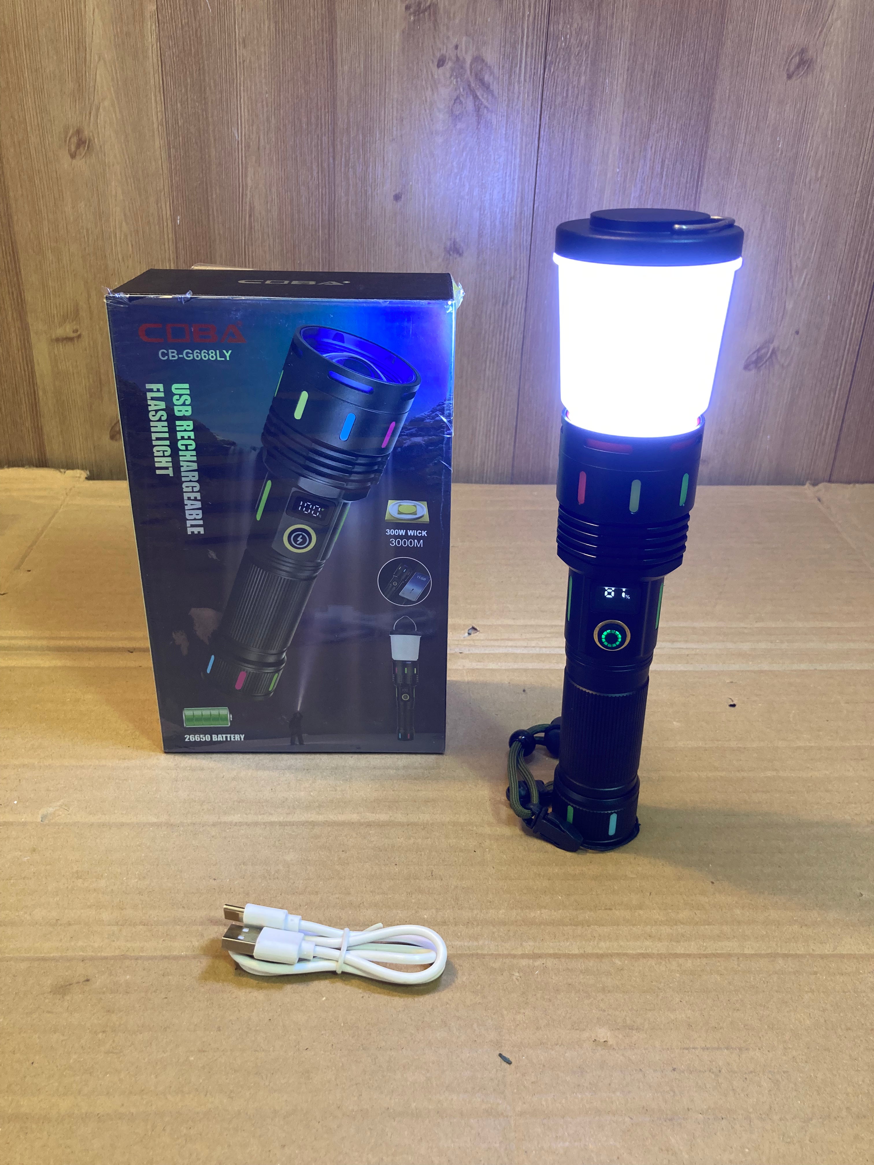 COBA Digital Lamp Flashlight - Torch CB-G668LY-X