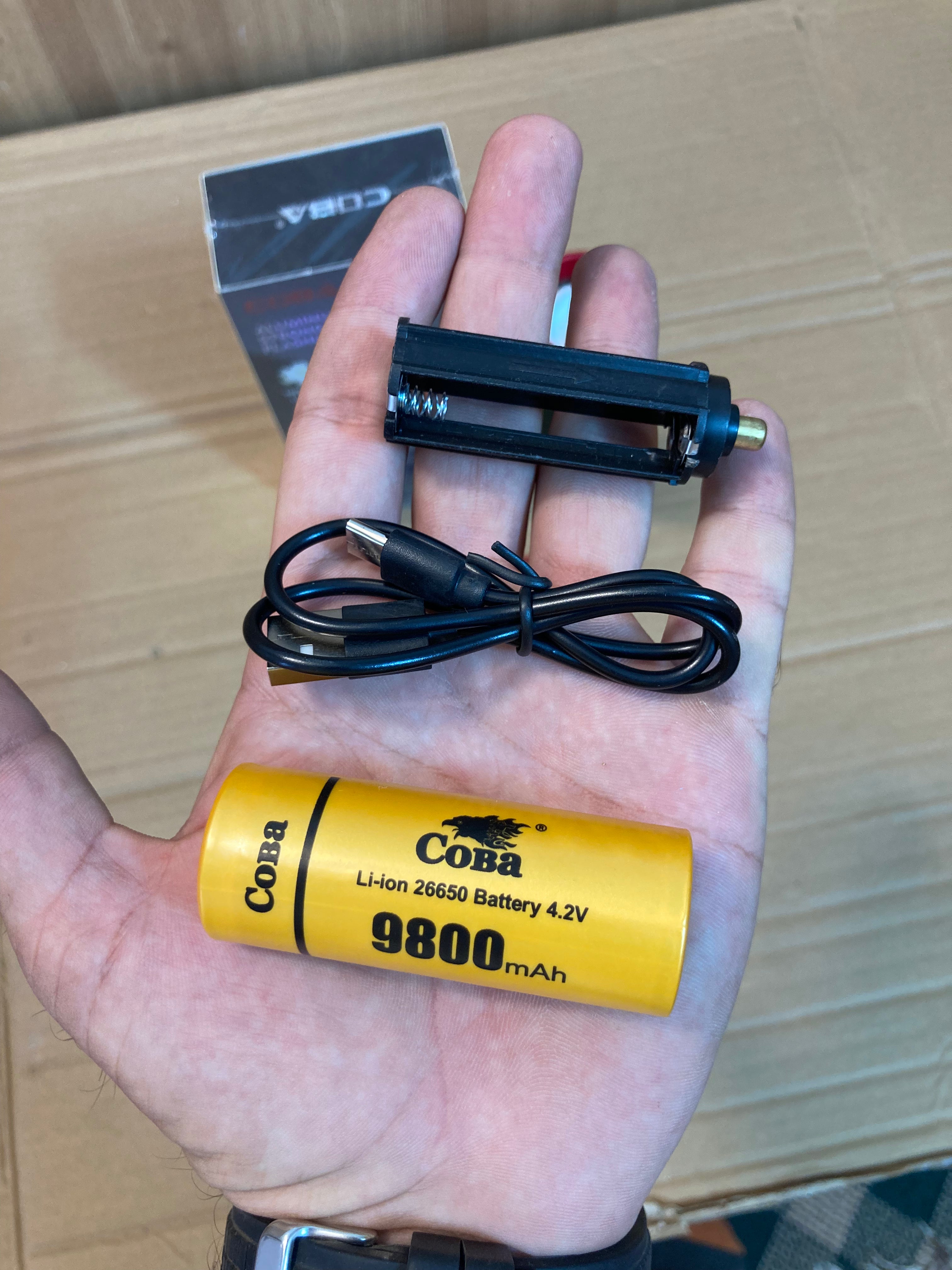 COBA Rechargeable Led Flashlight/Torch CB-2208