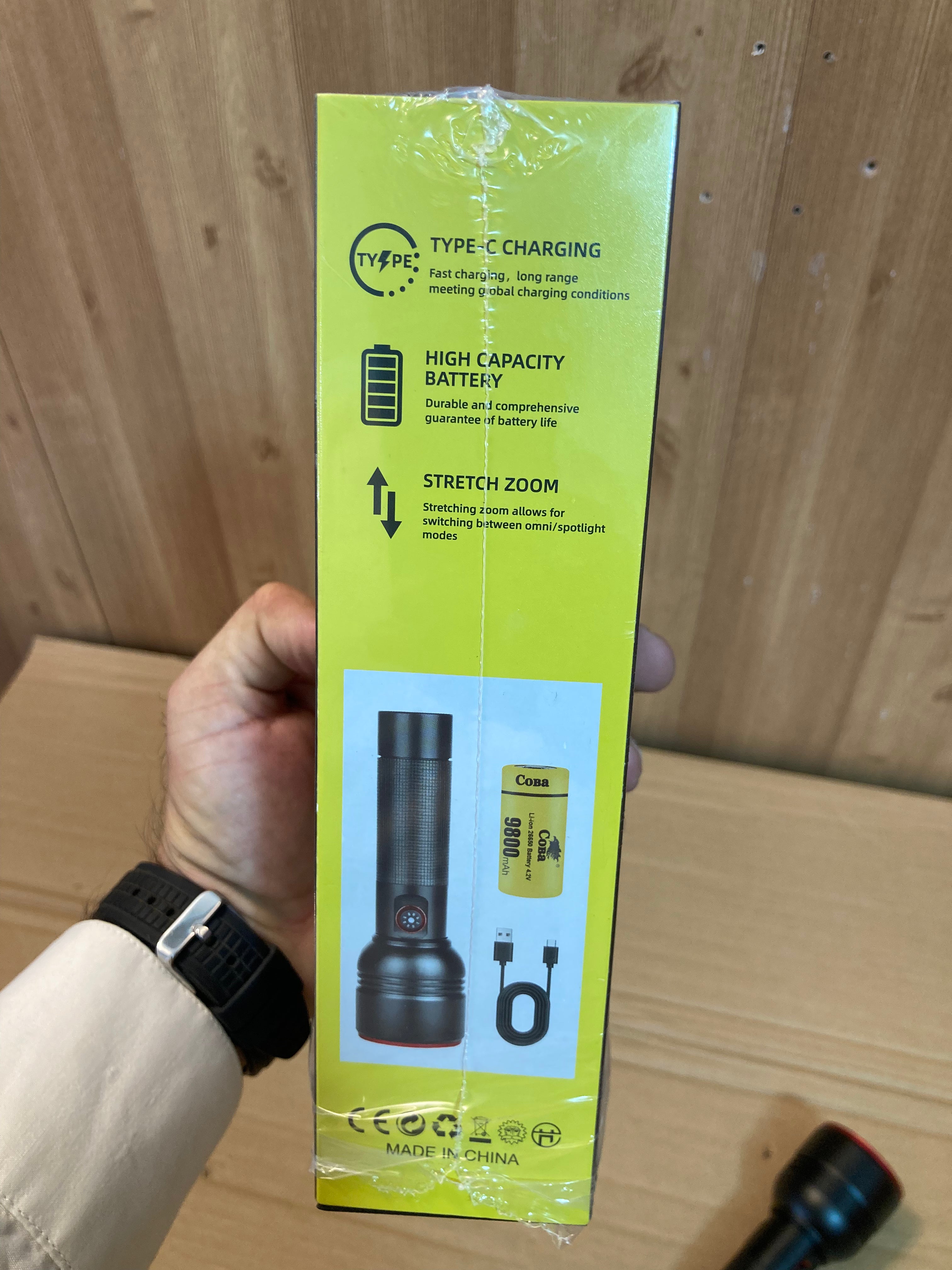 COBA Rechargeable Led Flashlight/Torch CB-2208