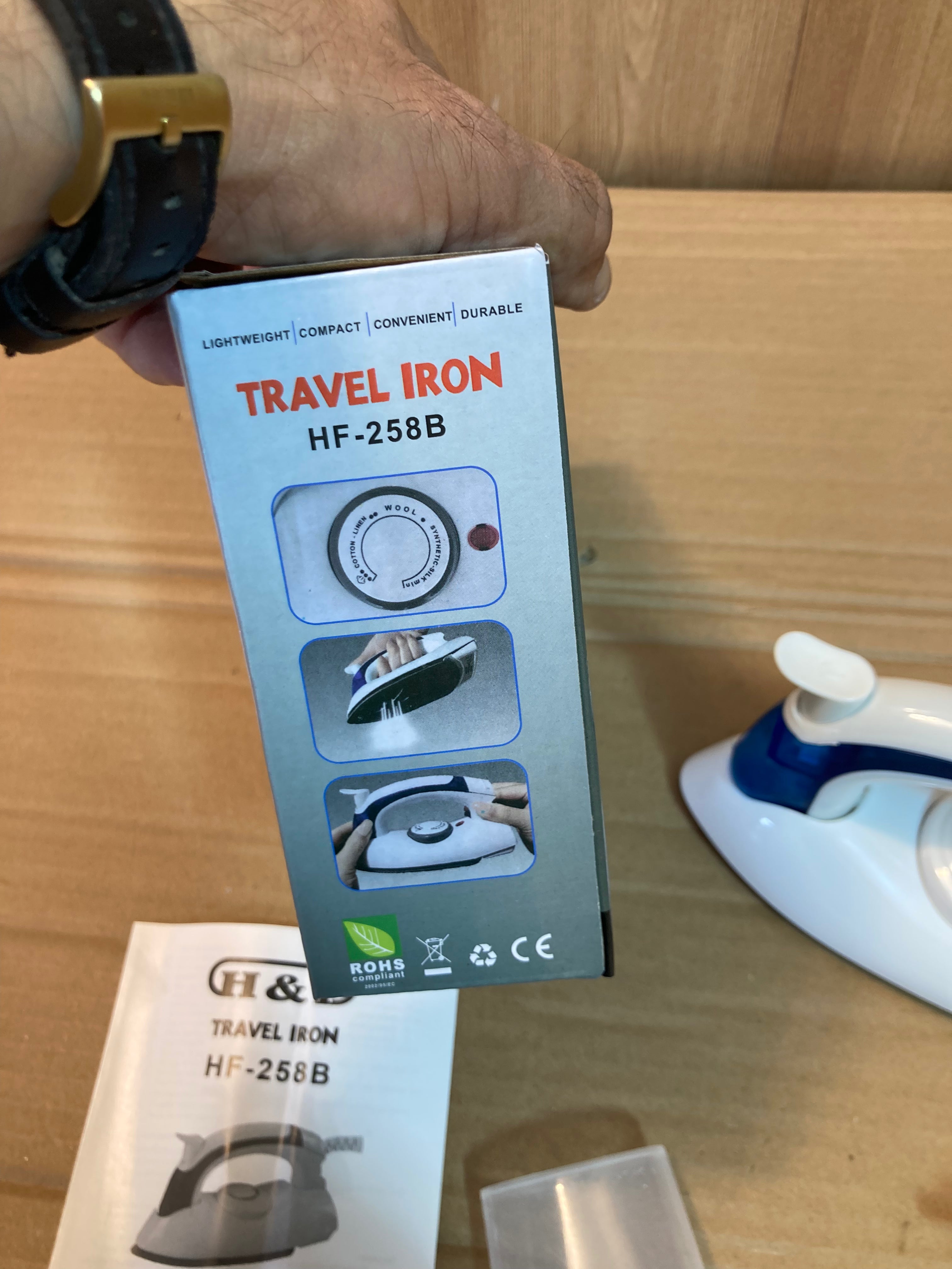 H&F Travel Friendly Compact Steam Iron 750W