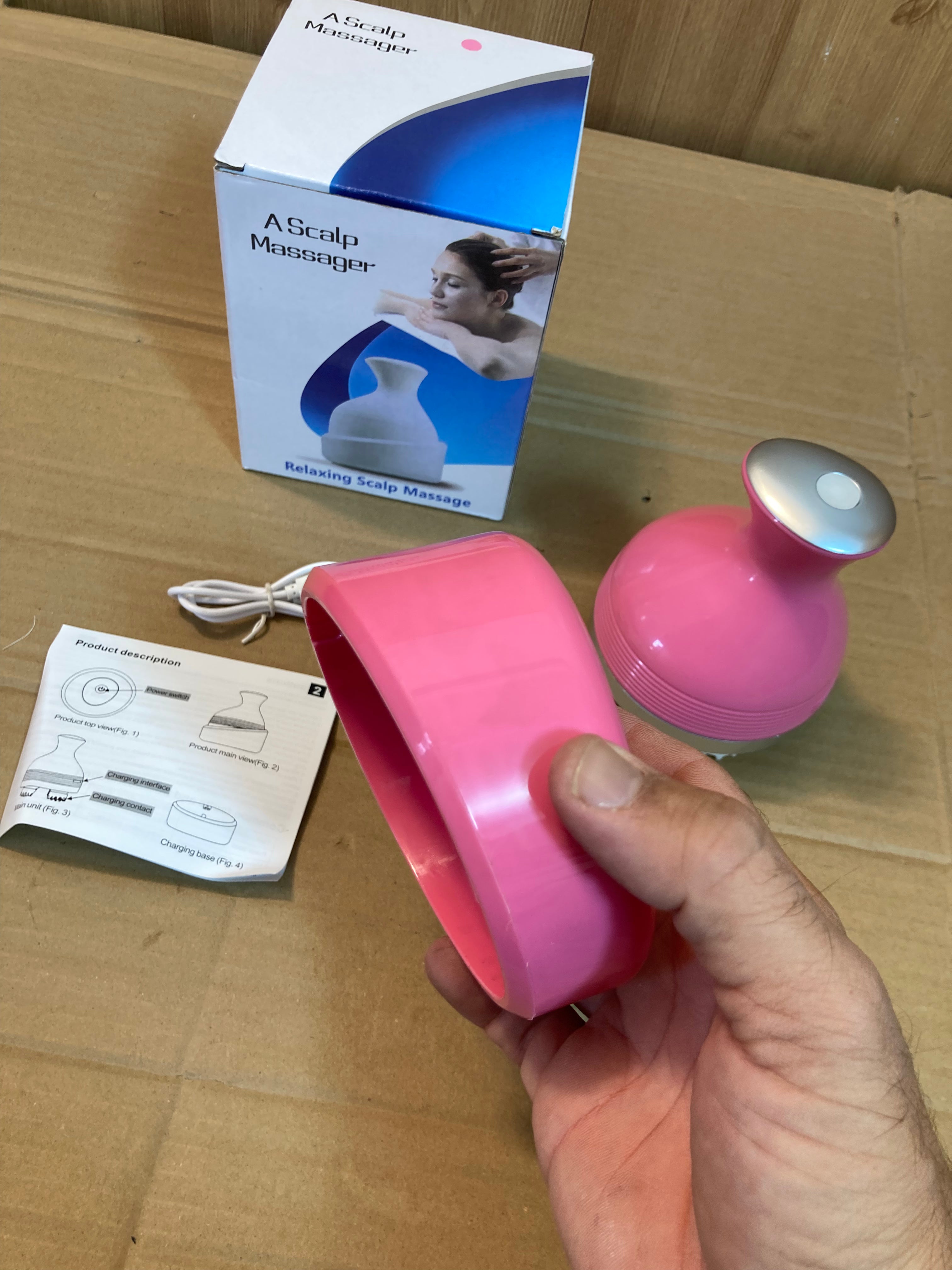 Rechargeable Stress Relief & Hair Growth Vibrating Scalp Massager