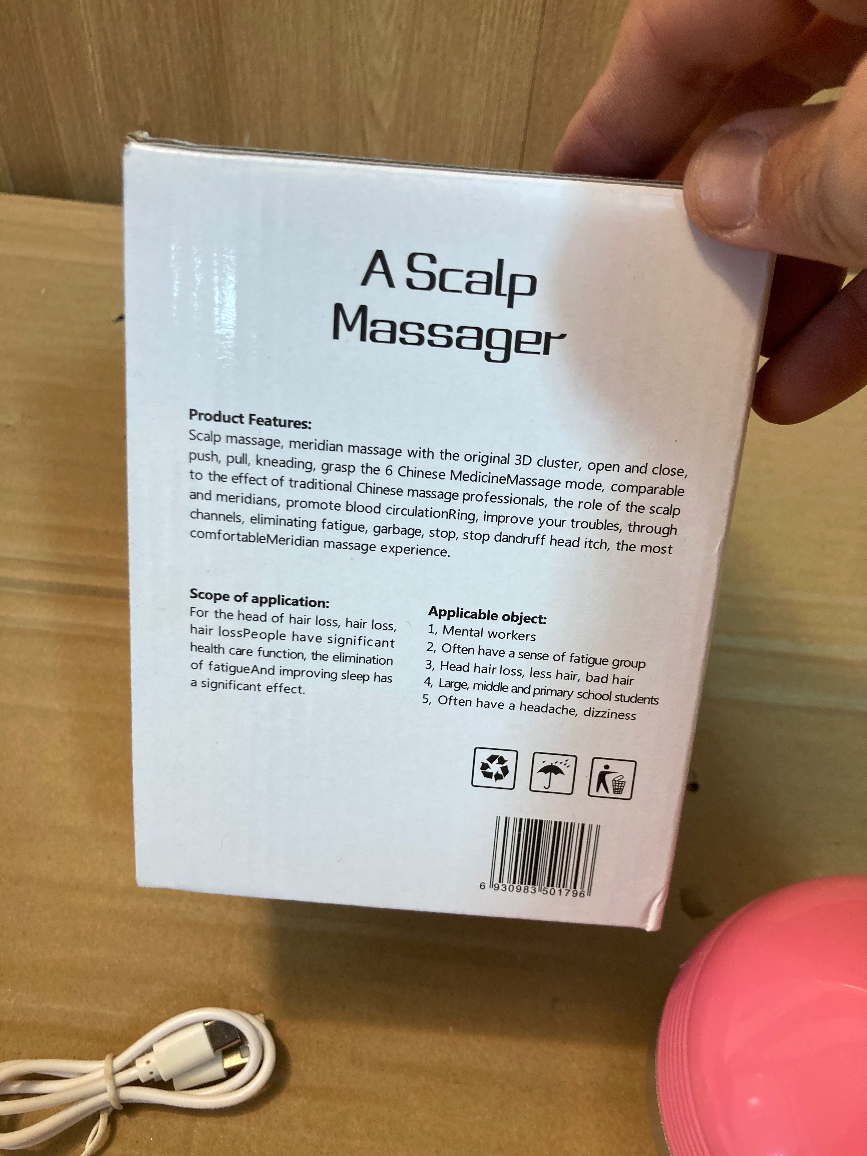 Rechargeable Stress Relief & Hair Growth Vibrating Scalp Massager