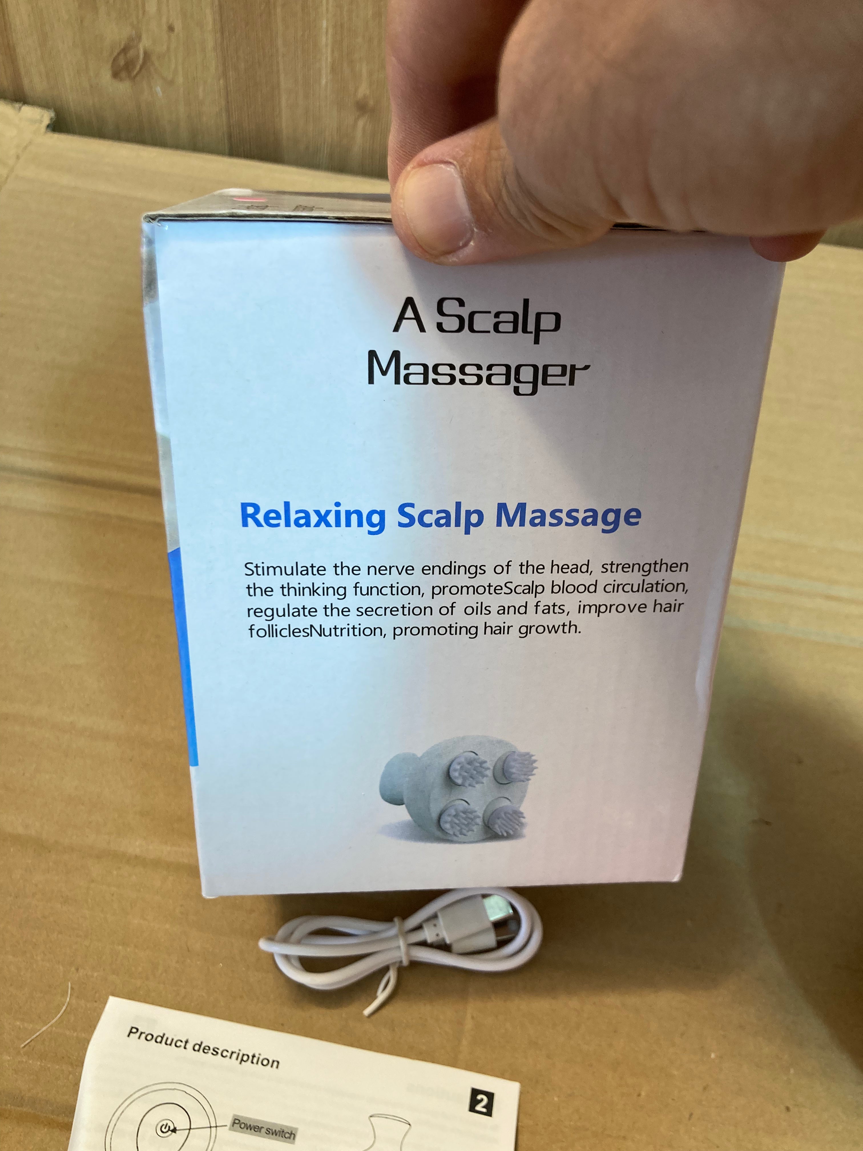 Rechargeable Stress Relief & Hair Growth Vibrating Scalp Massager