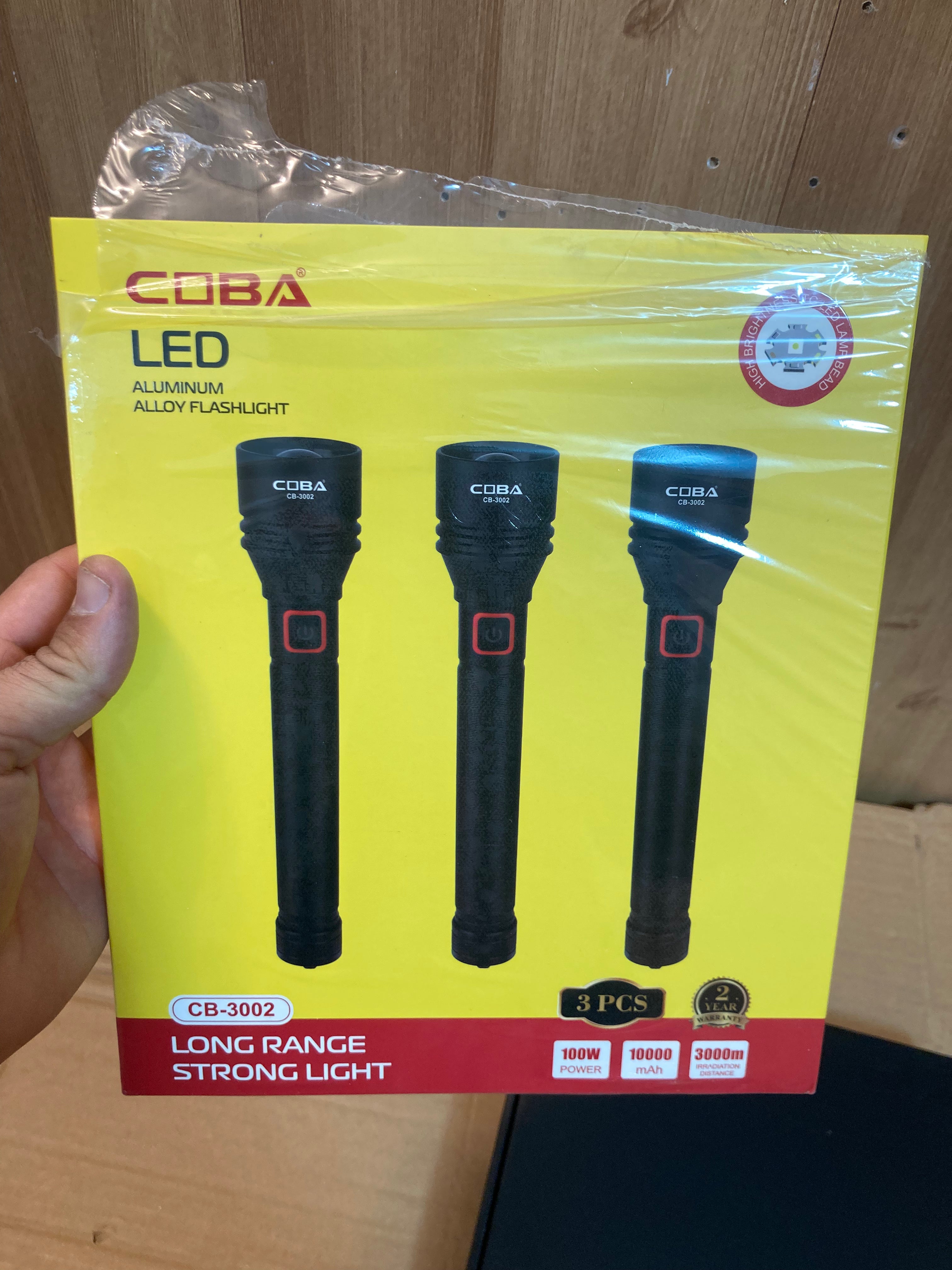 COBA Aluminum Alloy 3PCs Flashlight - Torches Set CB-3002