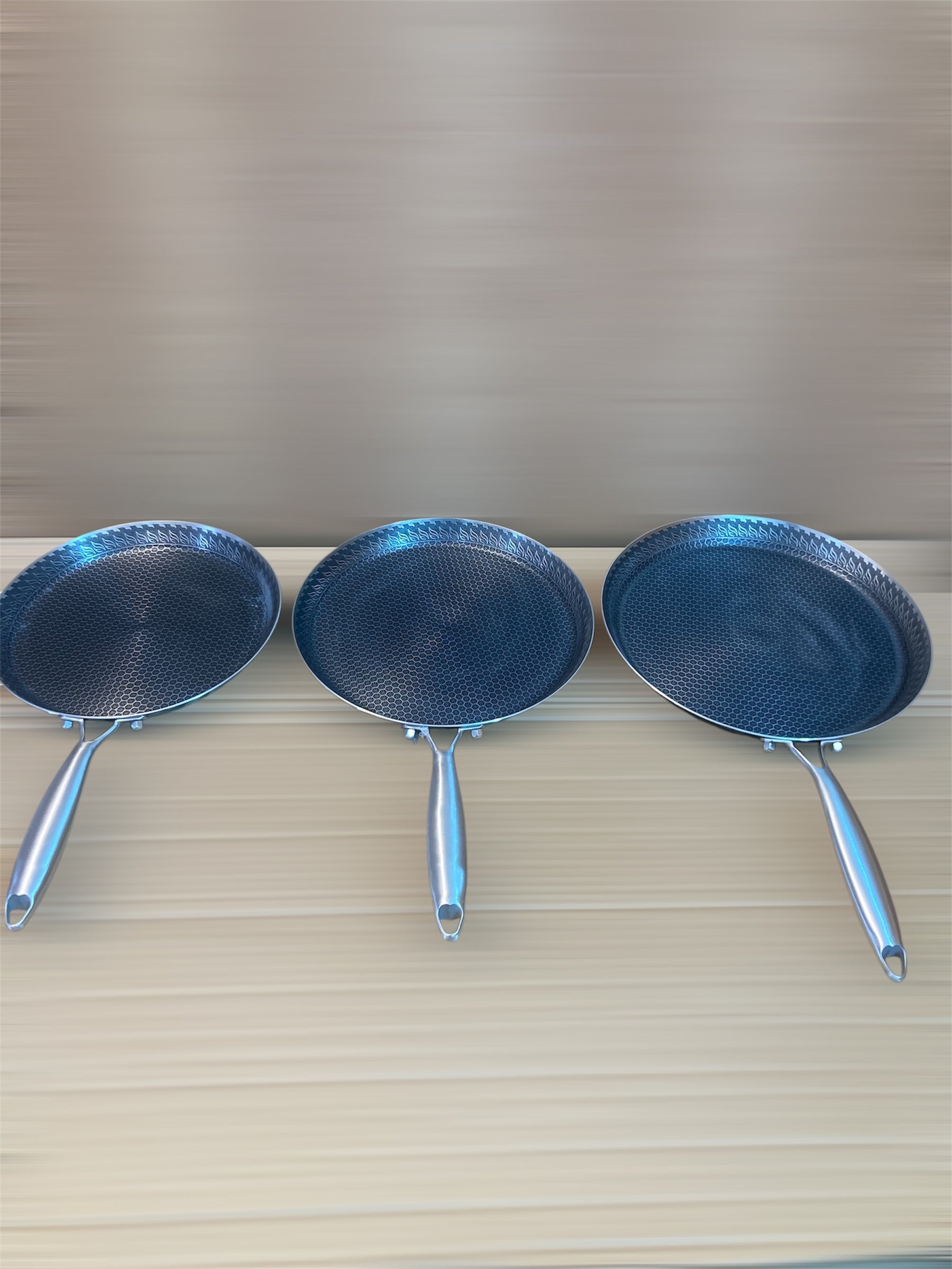 Double Laser Coated HoneyComb Flat Pizza Pan Without Lid