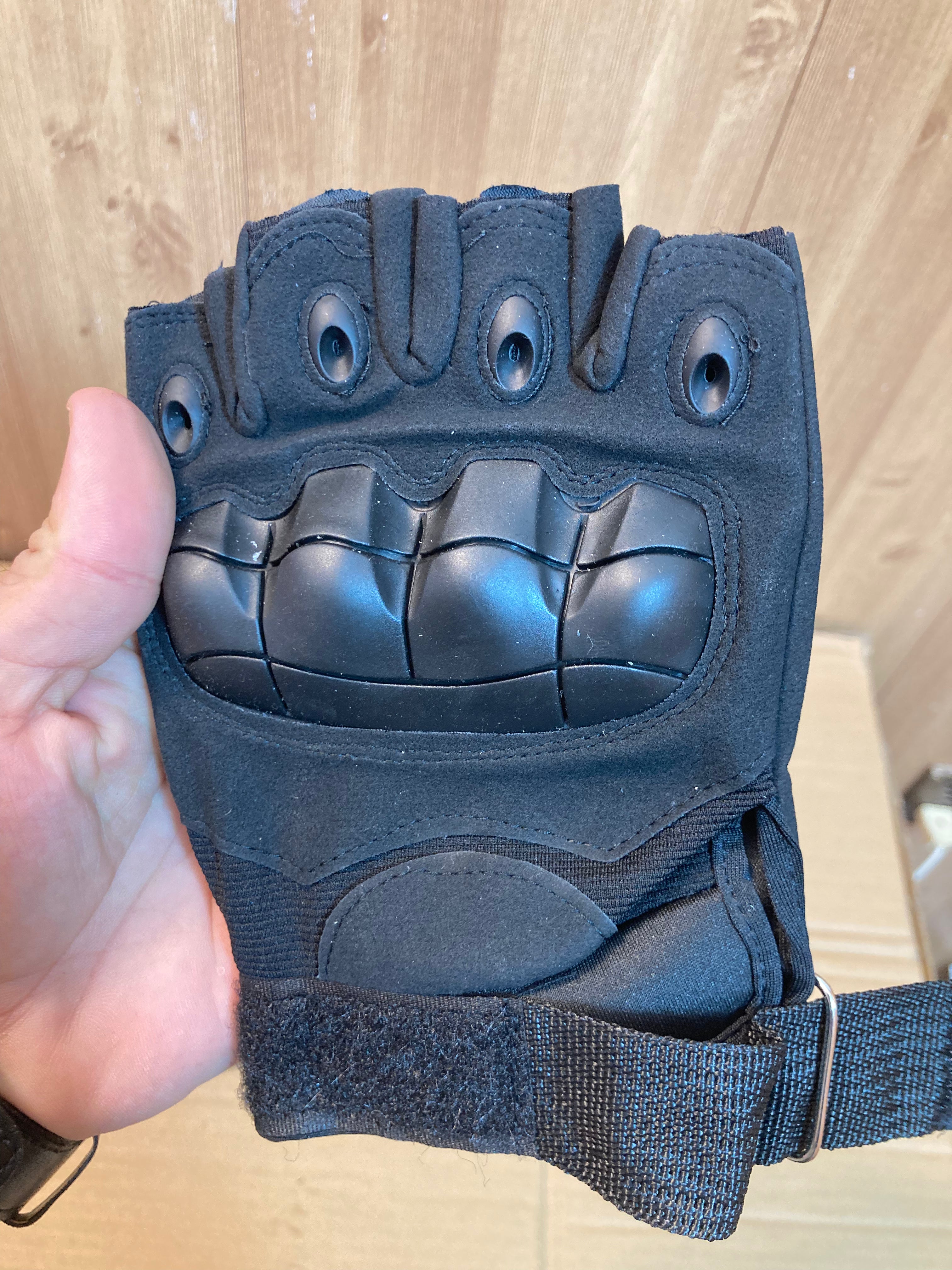 Half Finger Tactical Gloves with Hard Rubber Knuckles