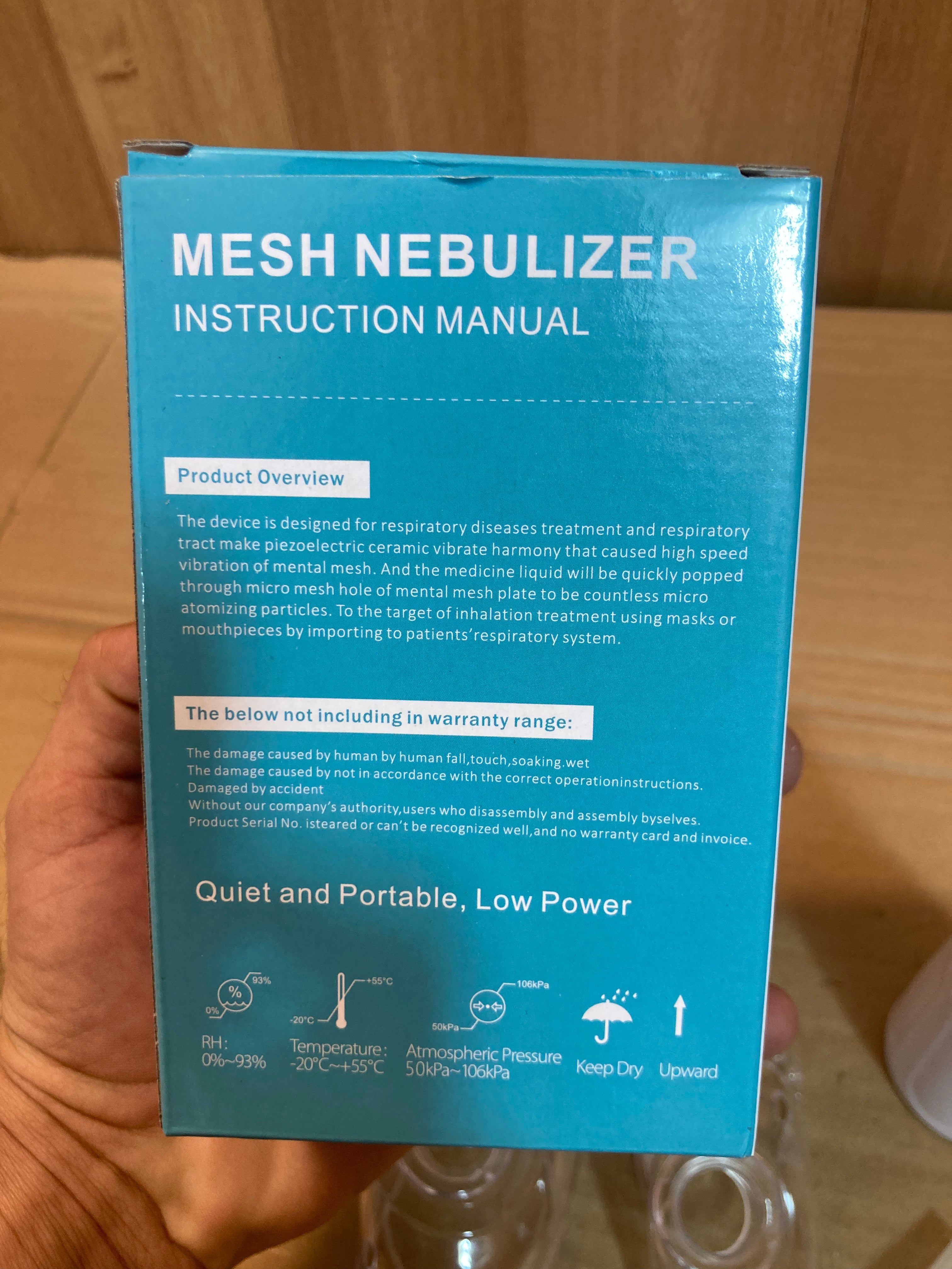 Portable Compact Rechargeable Ultrasonic Mesh Nebulizer