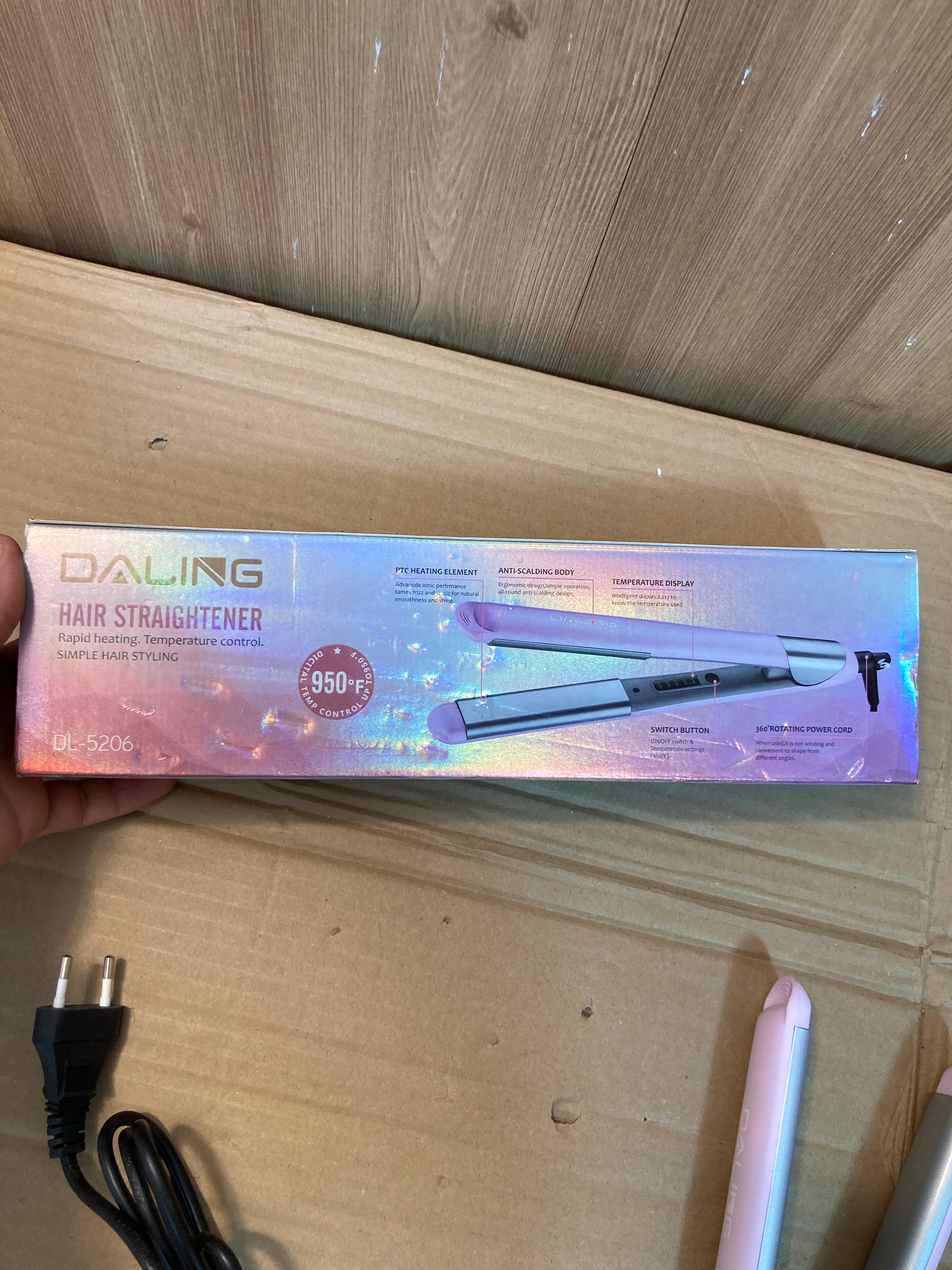 Daling 55W Ceramic Hair Straightener with 5 Heat Settings DL-5206
