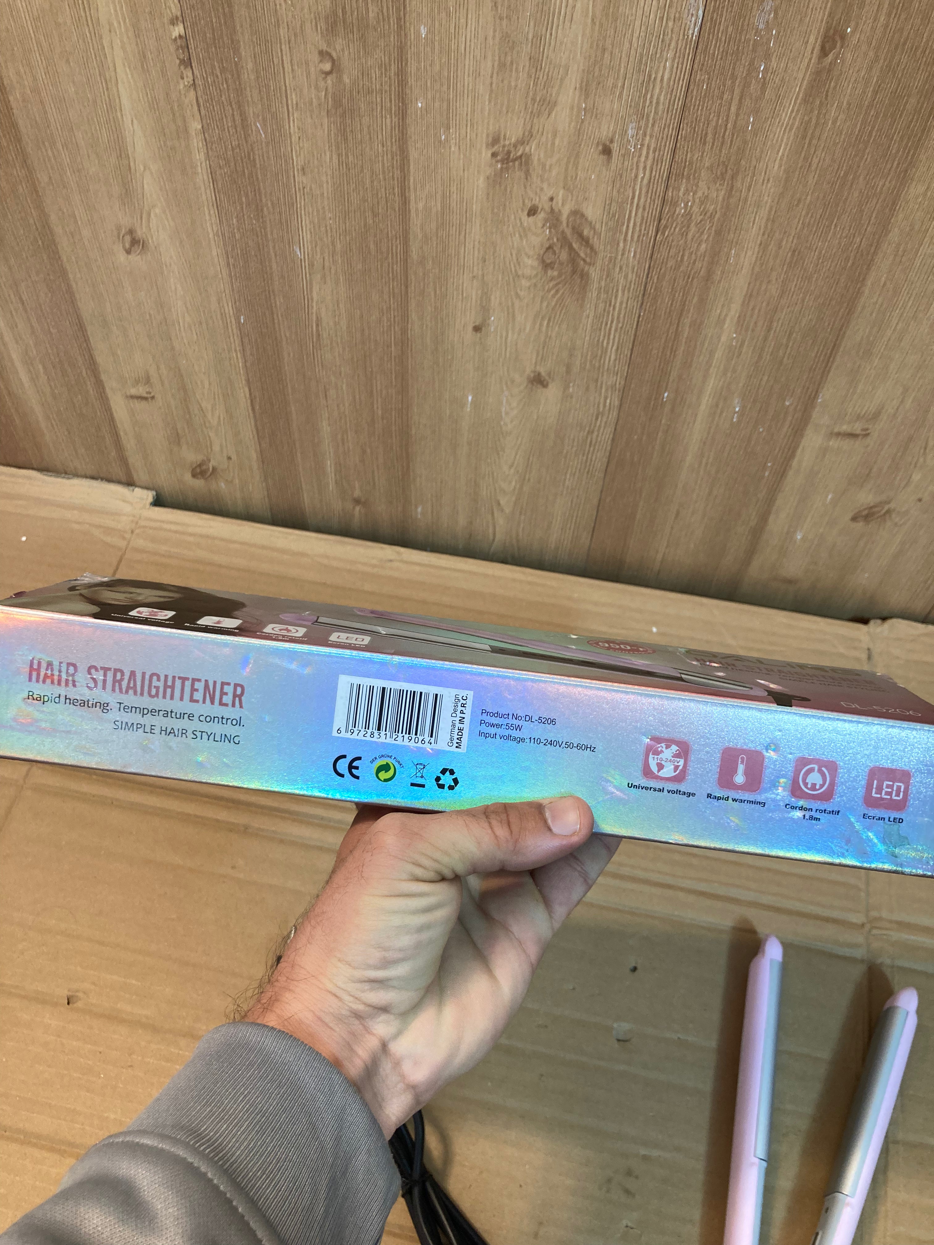 Daling 55W Ceramic Hair Straightener with 5 Heat Settings DL-5206