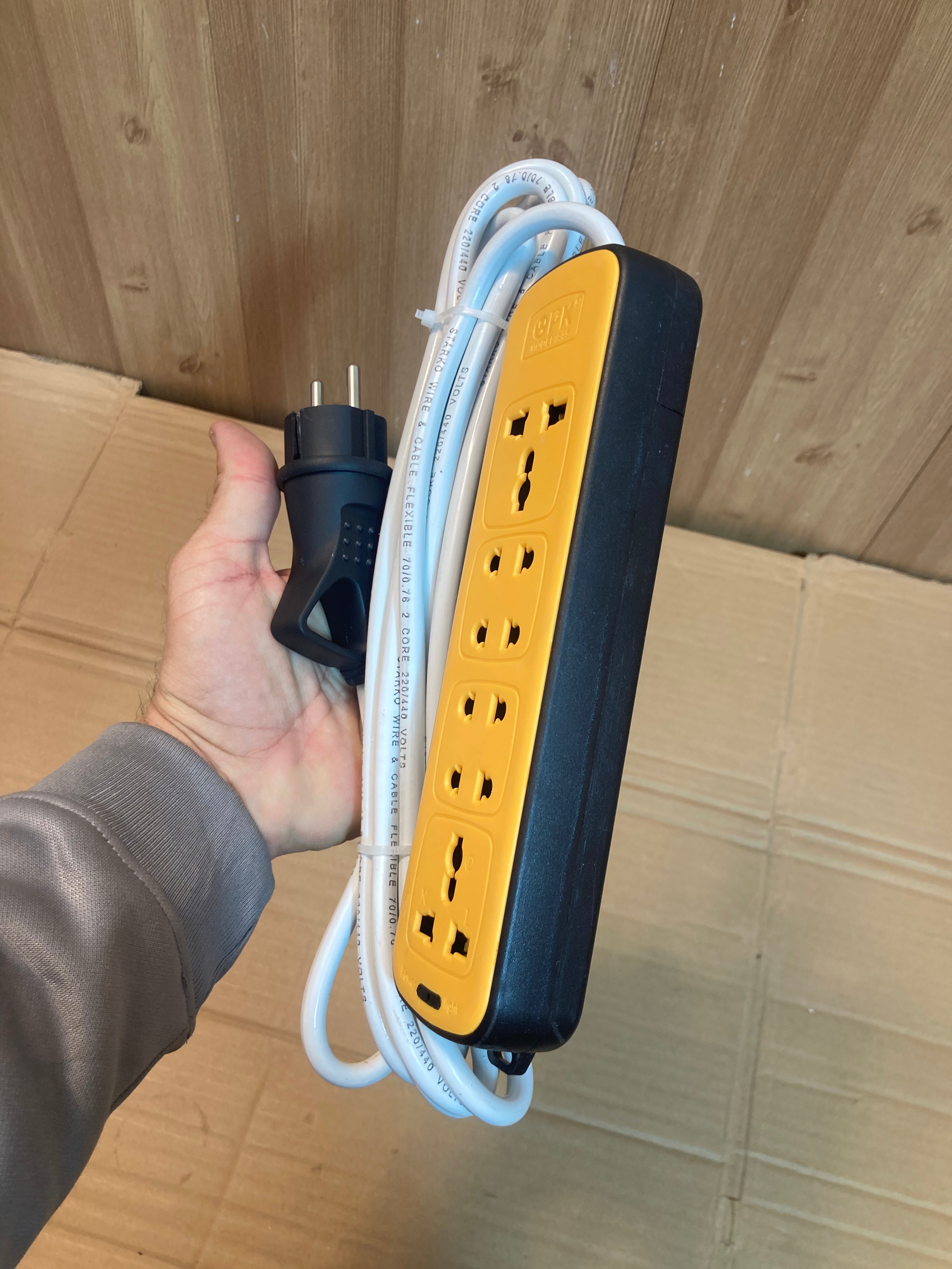 Imported Six Power Socket 4M Extension Board 6000W