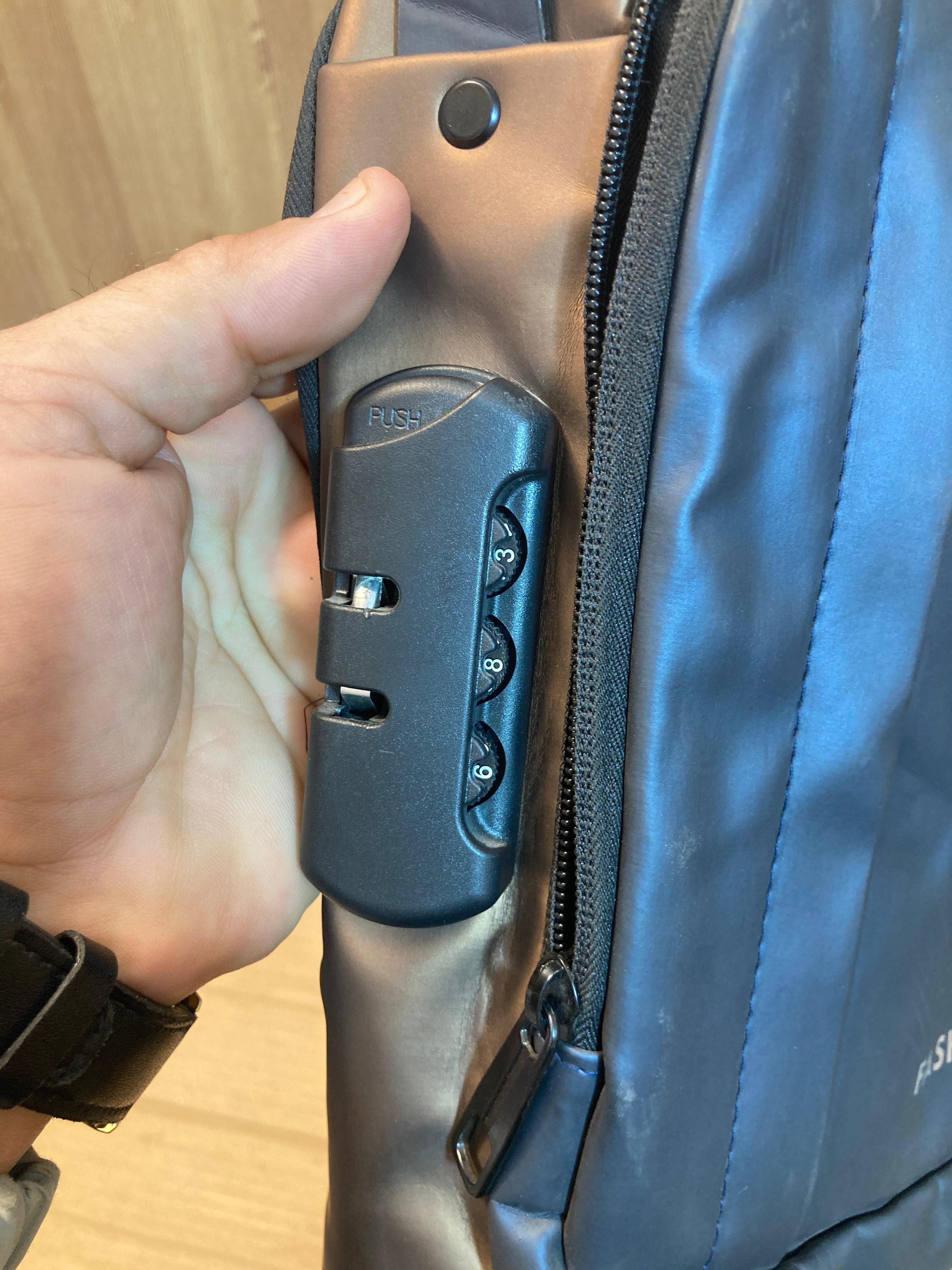 Anti-Theft Crossbody sling bag with a Combination Lock and a USB Charging Port