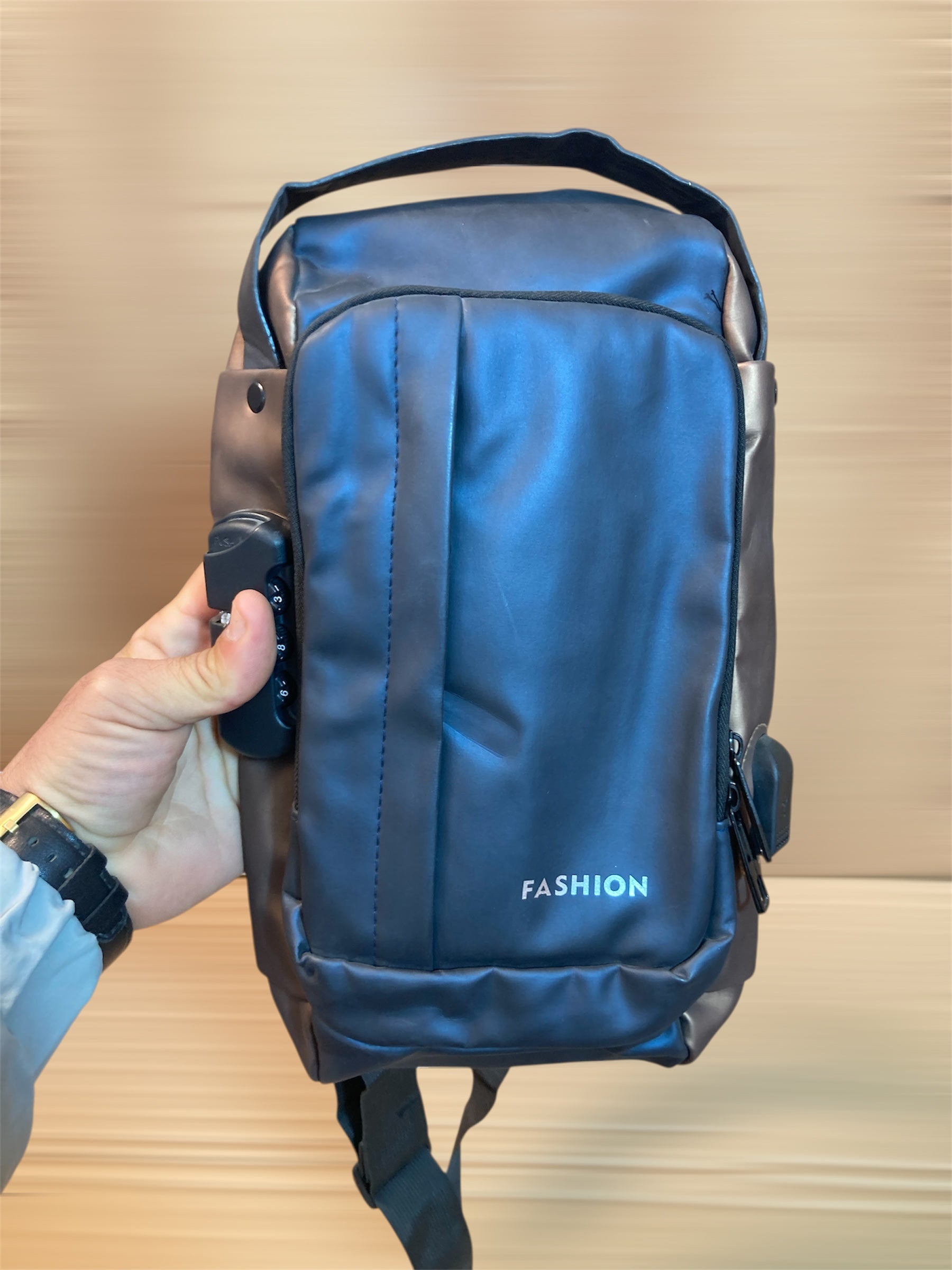 Anti-Theft Crossbody sling bag with a Combination Lock and a USB Charging Port