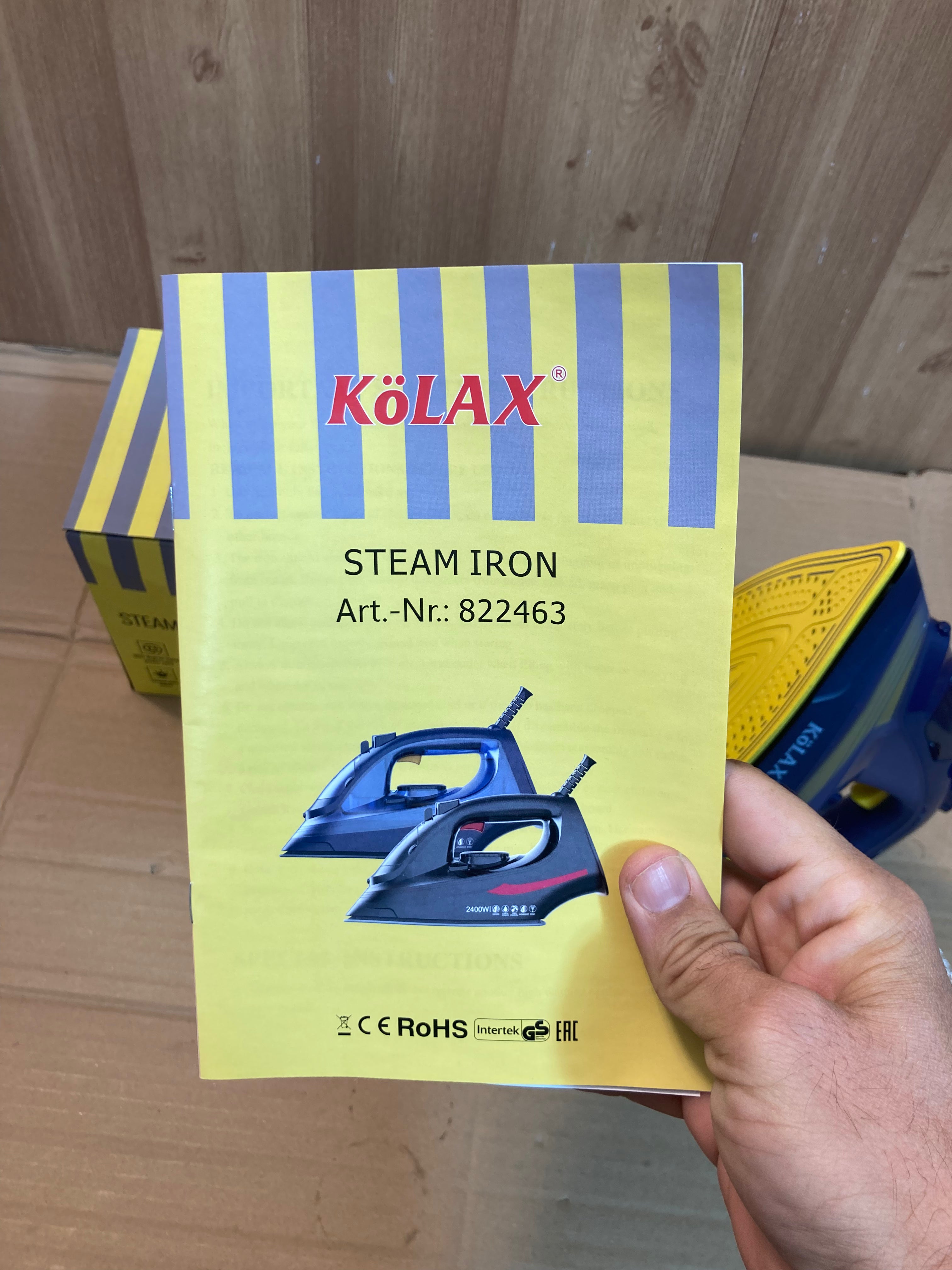 KoLAX Germany Ceramic Soleplate Steam Iron 2400W