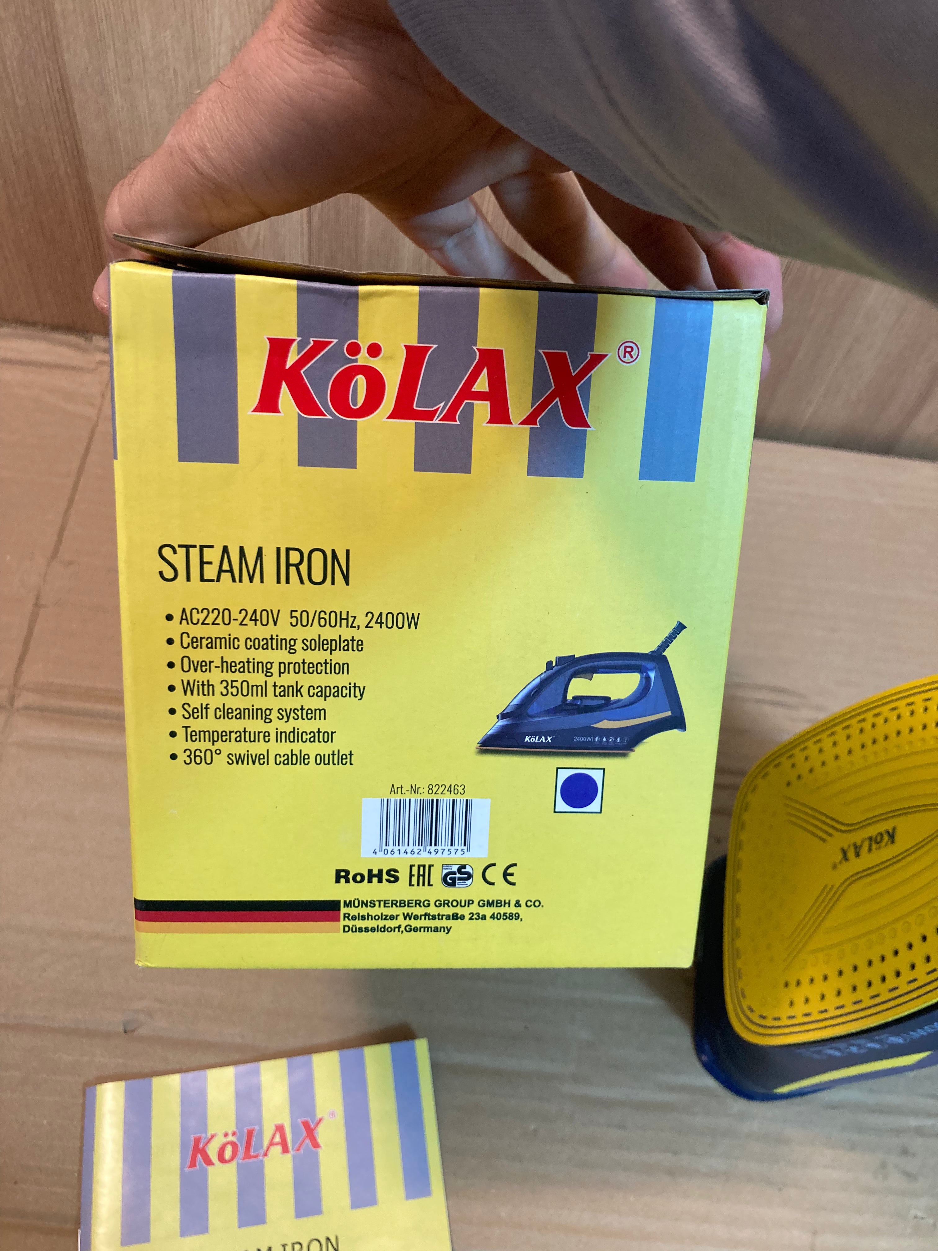 KoLAX Germany Ceramic Soleplate Steam Iron 2400W