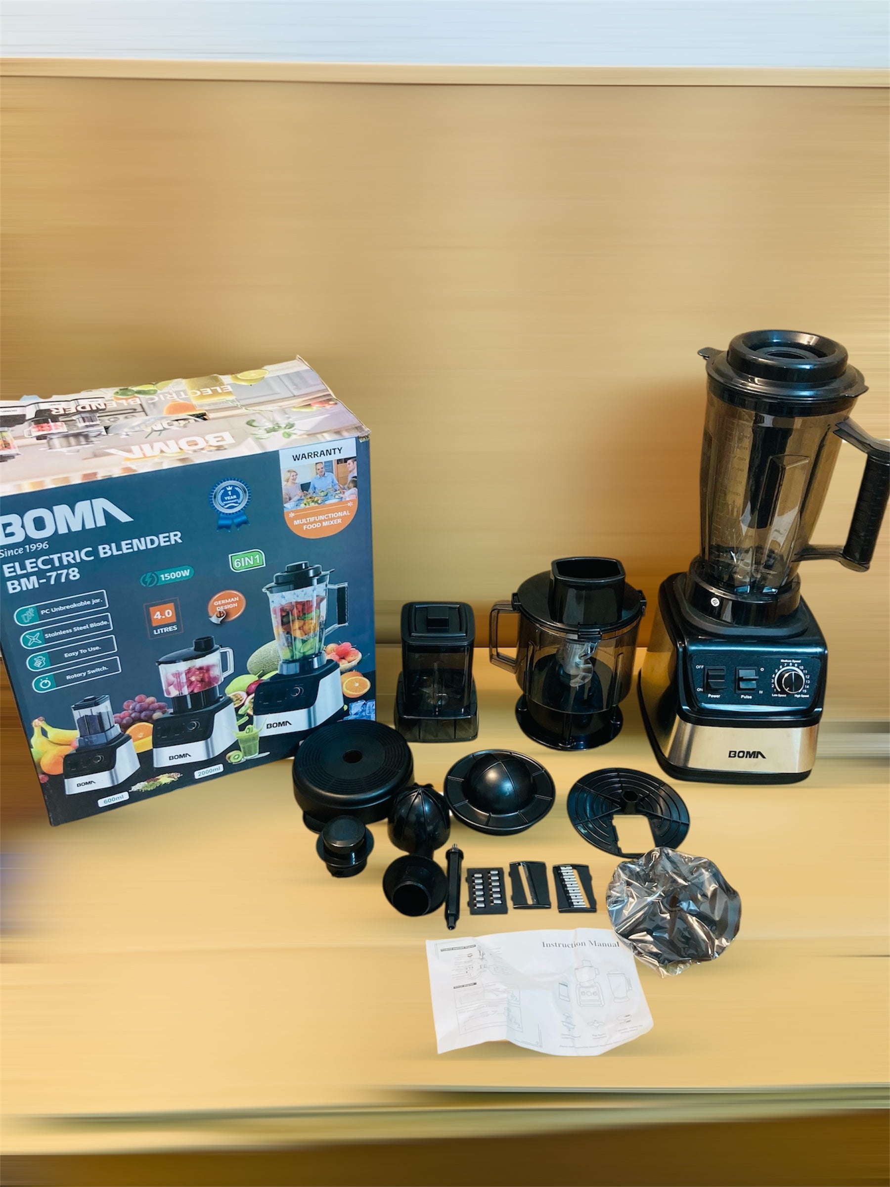 BOMA Germany 6in1 Multifunctional 4L Commercial Blender Set