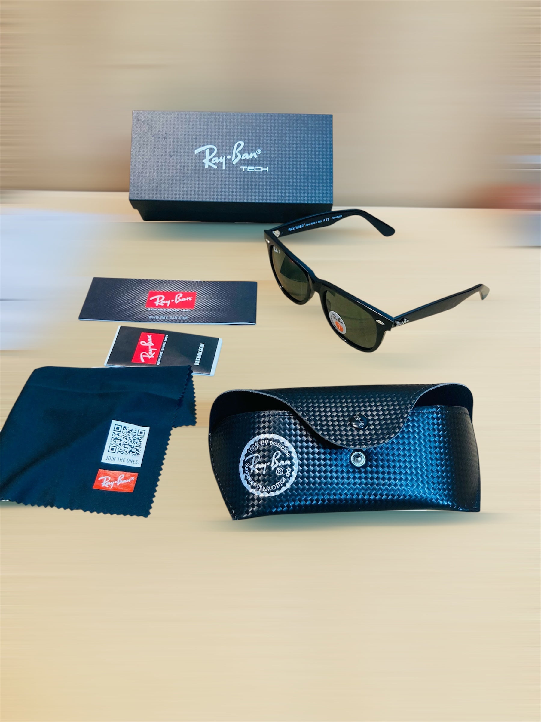 Ray-Ban RB2140 Original Wayfarer Classic Polarized Sunglasses
