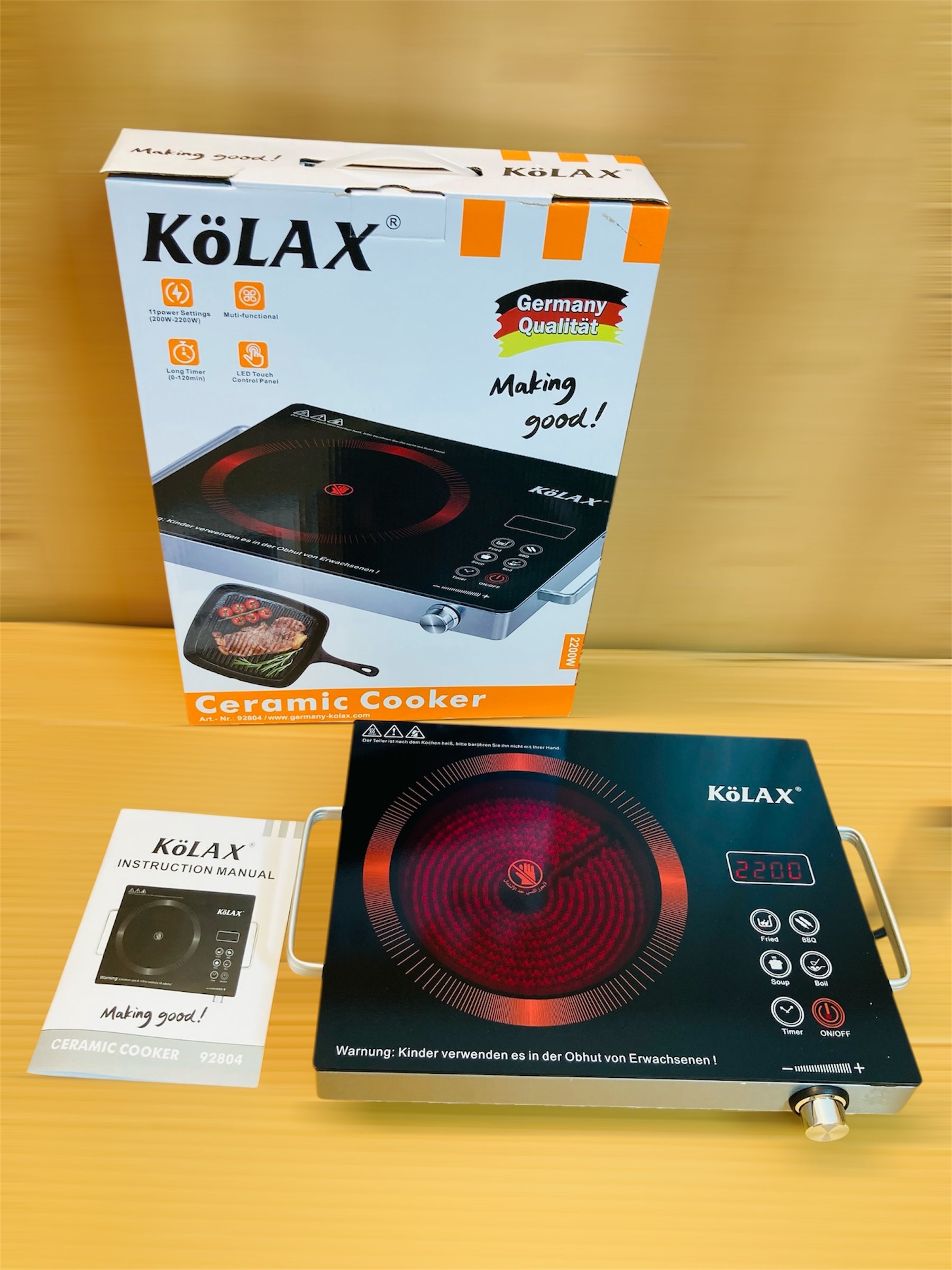 KoLAX Germany Electric Stove - Infrared HotPlate 2200W