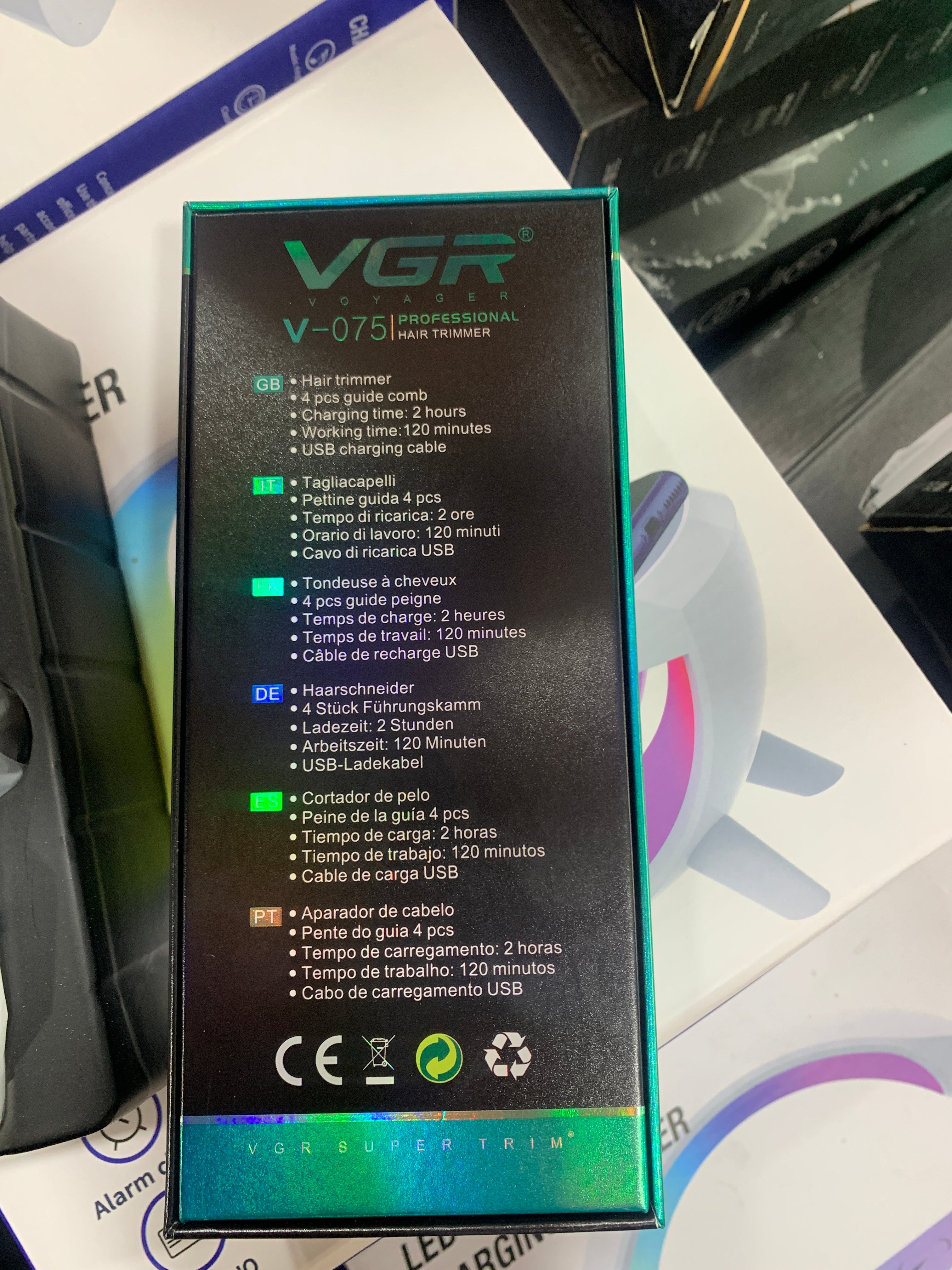 Imported "VGR" Professional Hair Trimmer with Digital Display.