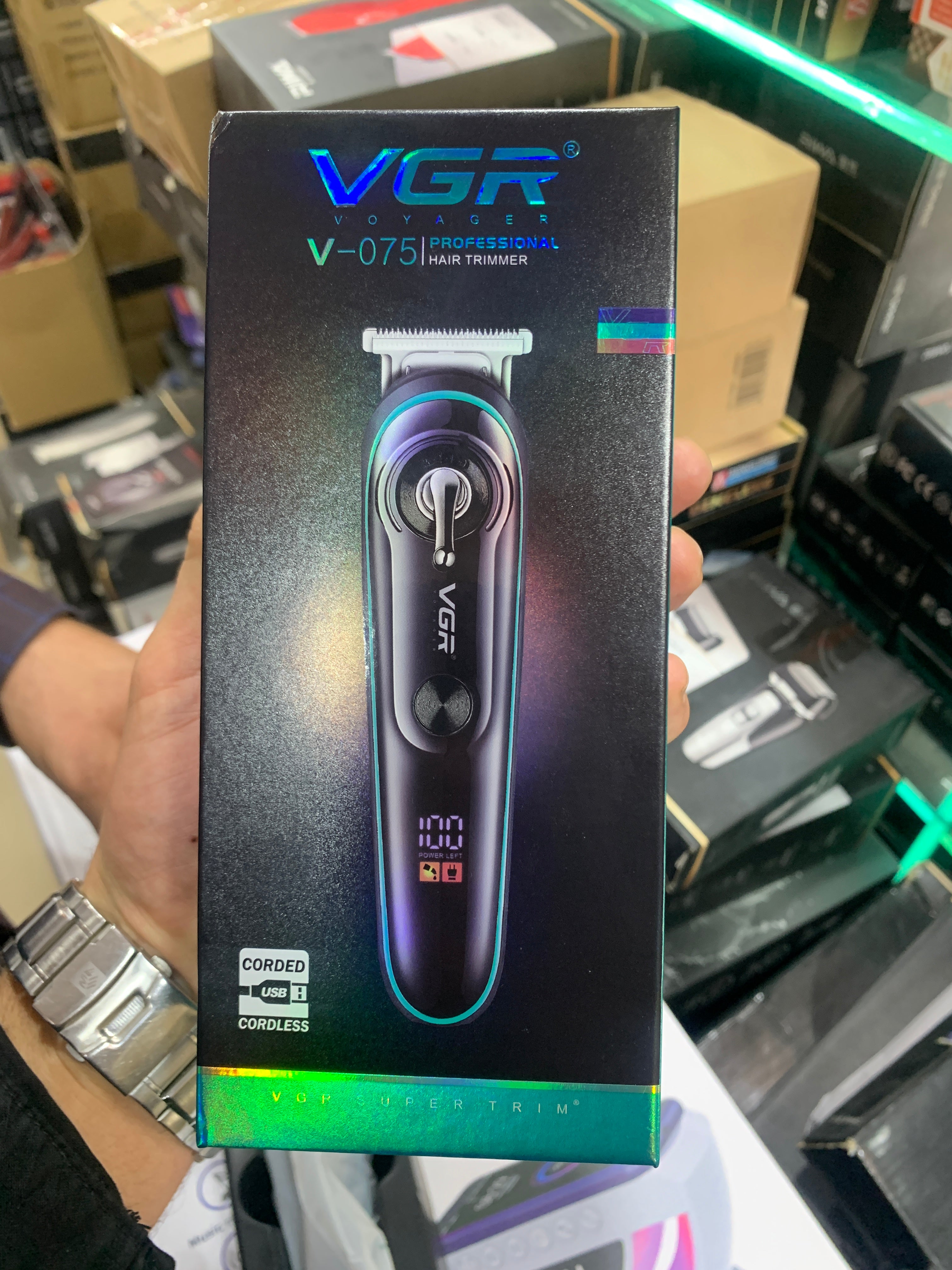 Imported "VGR" Professional Hair Trimmer with Digital Display.