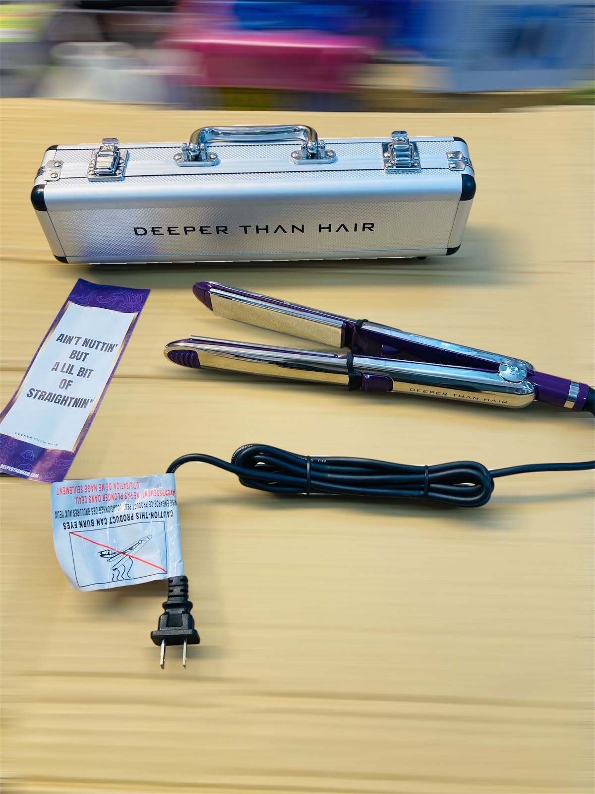 Imported Titanium plates Deeper Than Hair professional hair straightener