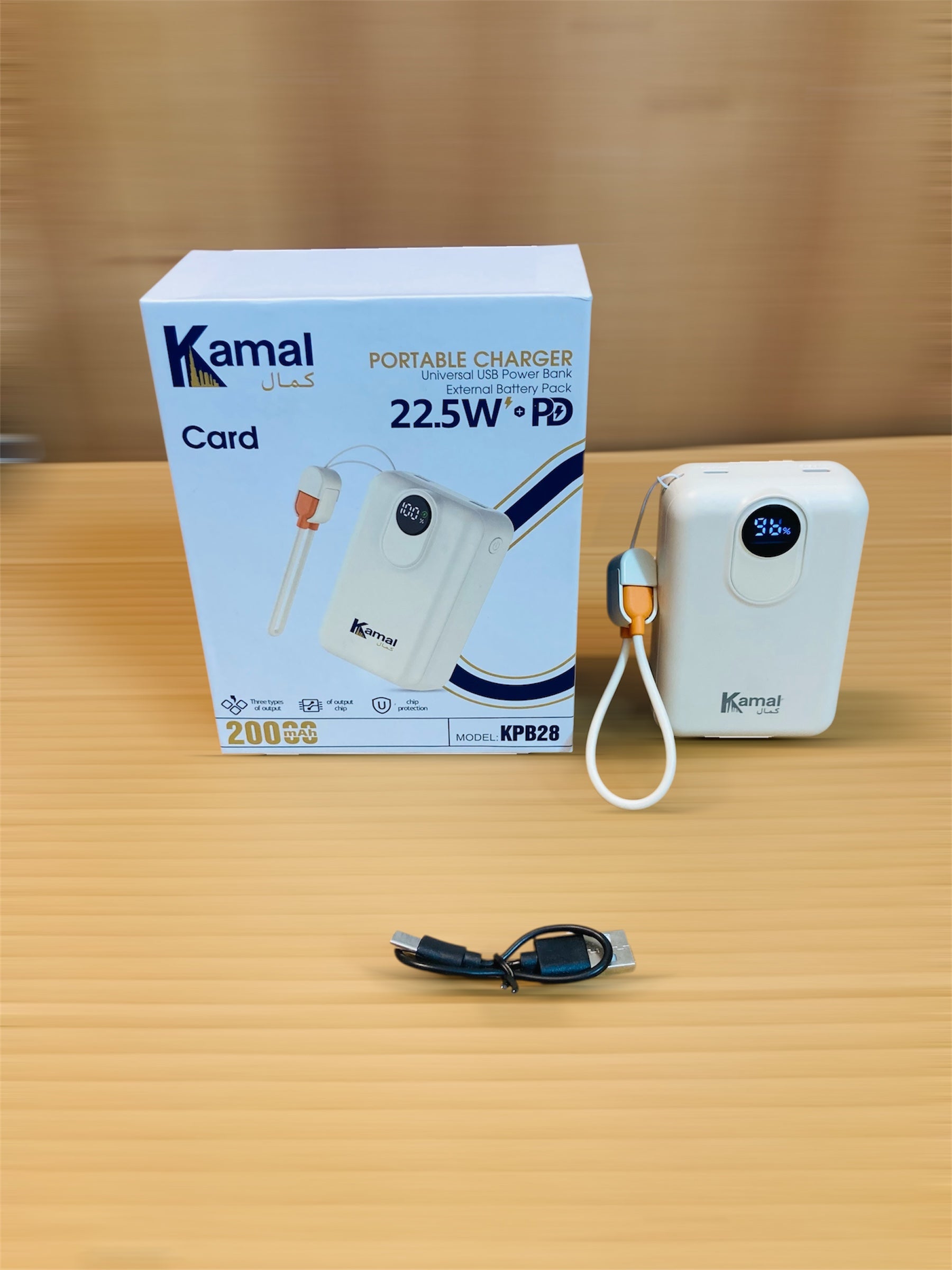 Kamal 22.5W Fast Charging Card 20000mAh Power Bank KPB28