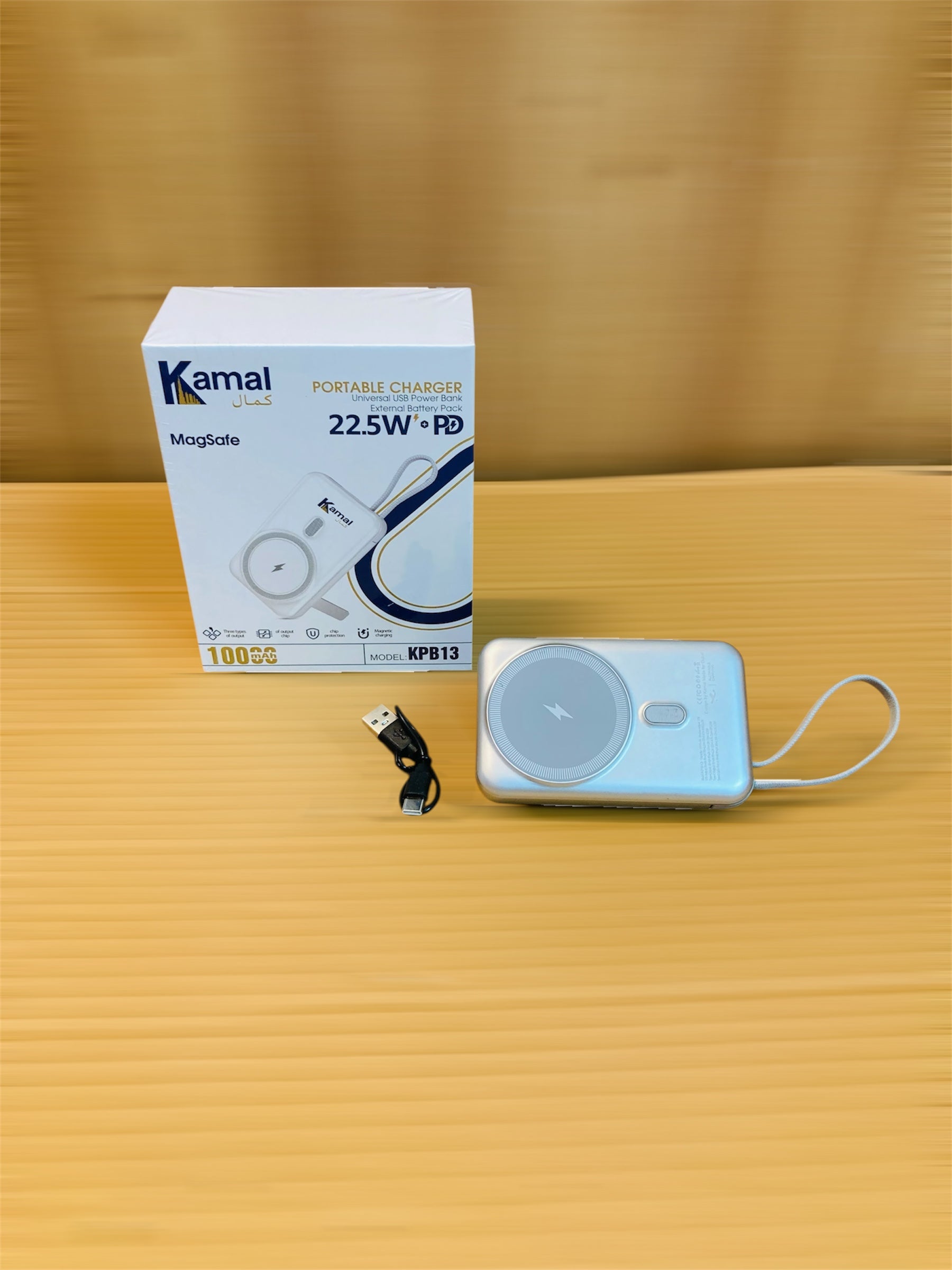 Kamal 22.5W Fast Charging MagSafe 10000mAh Wireless Power Bank KPB13