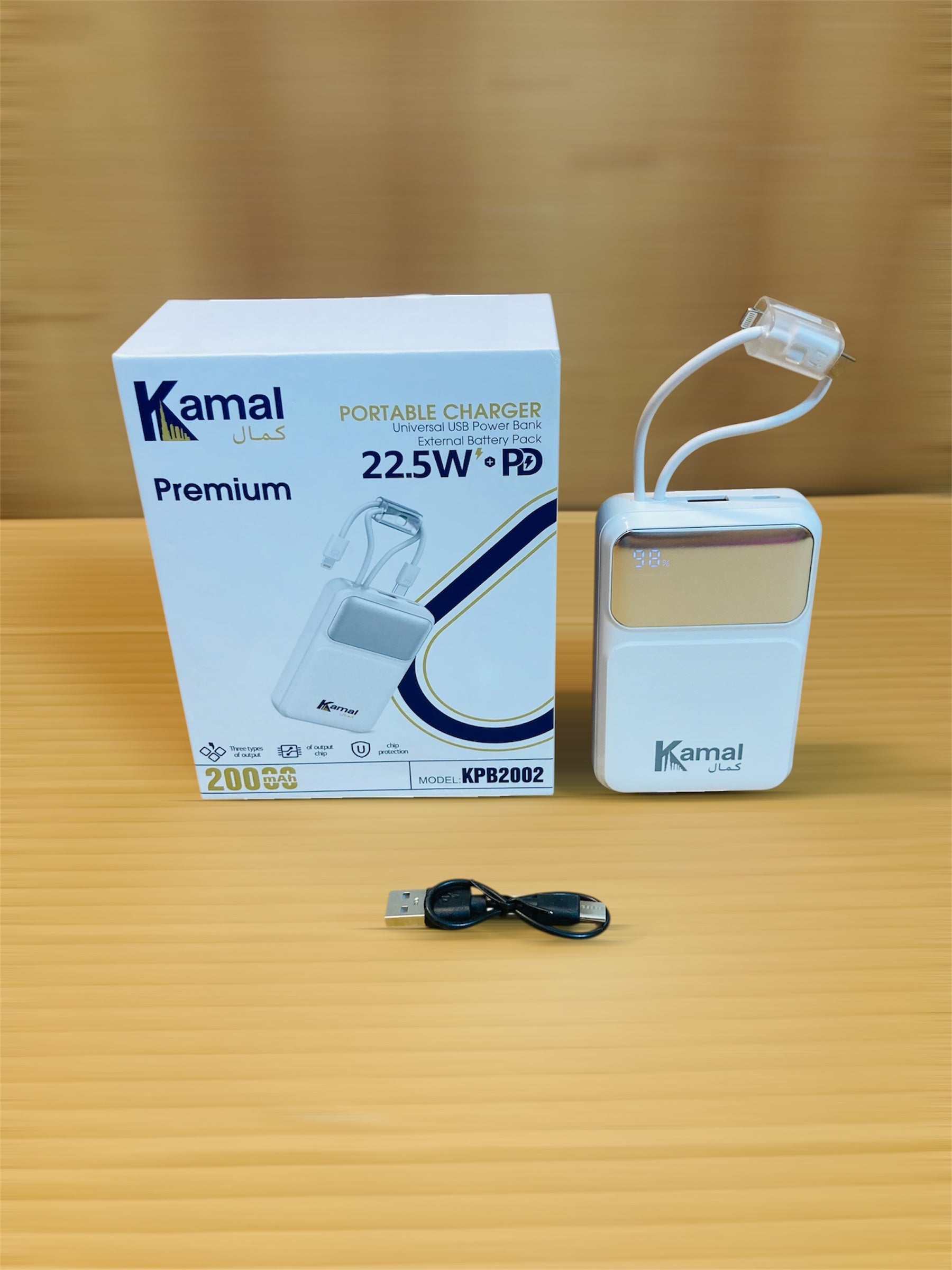 Kamal 22.5W Fast Charging Premium 20000mAh Power Bank KPB2002