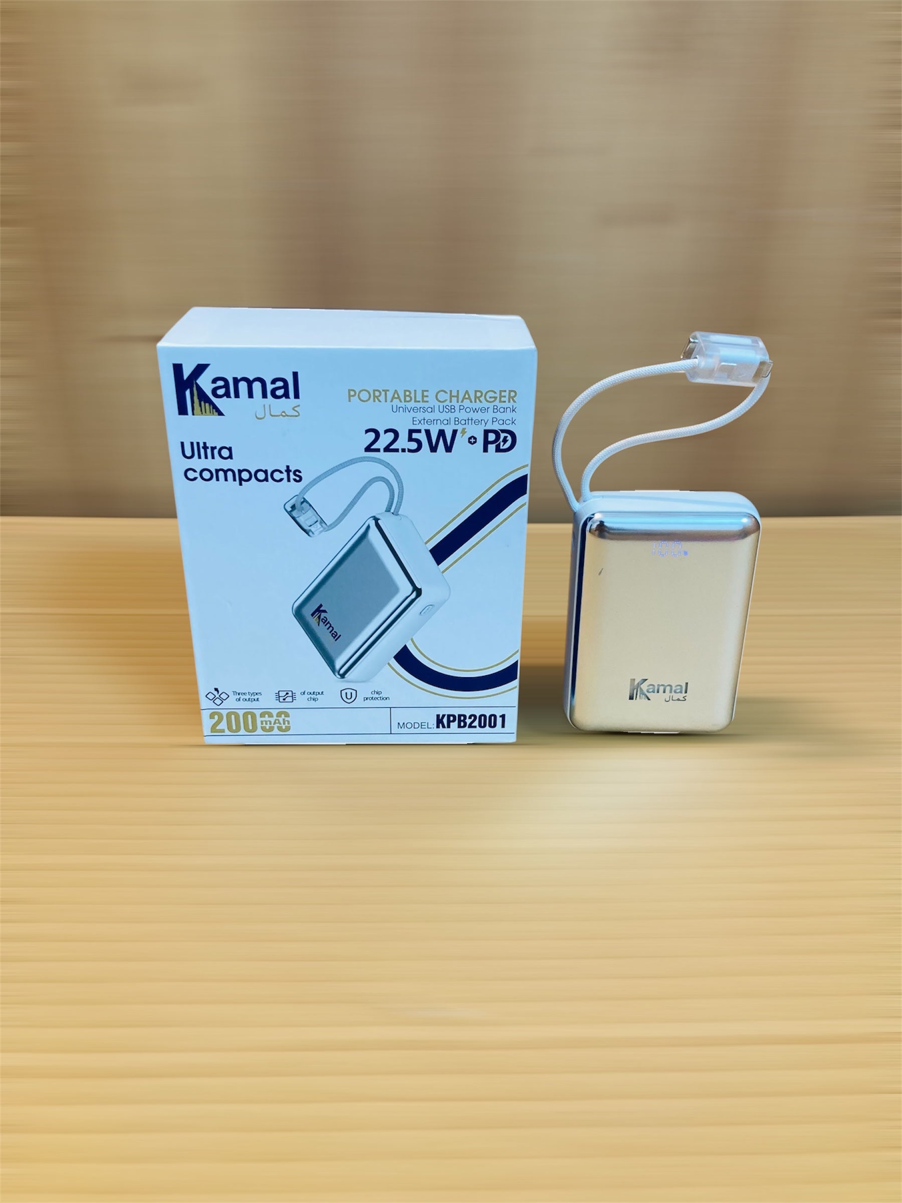 Kamal 22.5W Fast Charging Ultra Compact 20000mAh Power Bank KPB2001