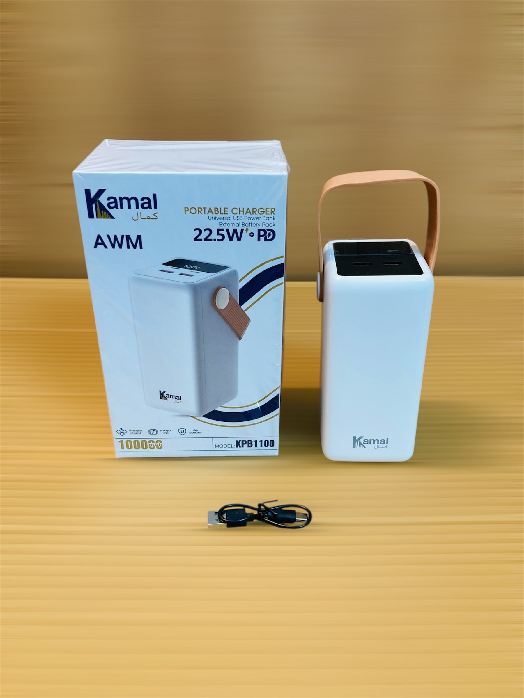 Kamal 22.5W PD Fast Charging 100000mAh Power Bank KPB1100