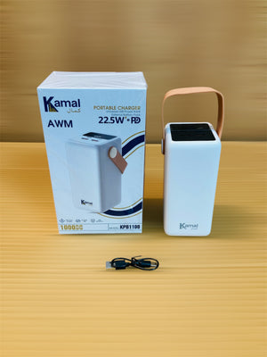 Kamal 22.5W PD Fast Charging 100000mAh Power Bank KPB1100
