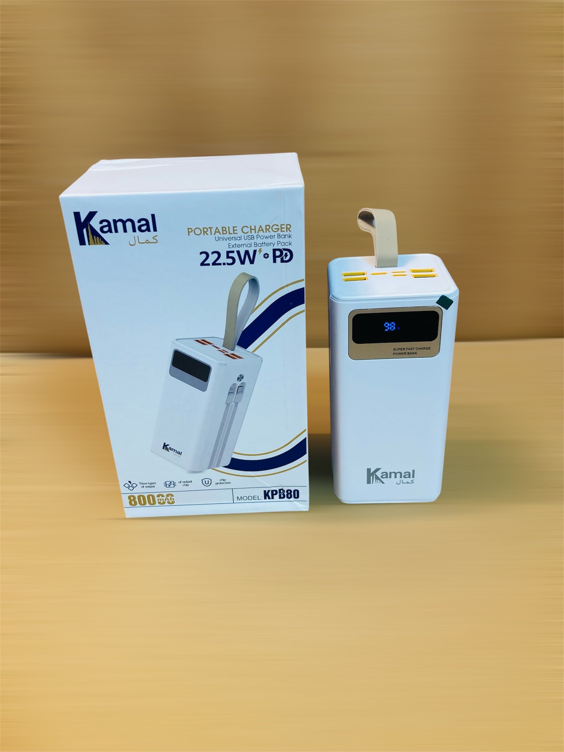 Kamal 22.5W PD Fast Charging 80000mAh Power Bank KPB80