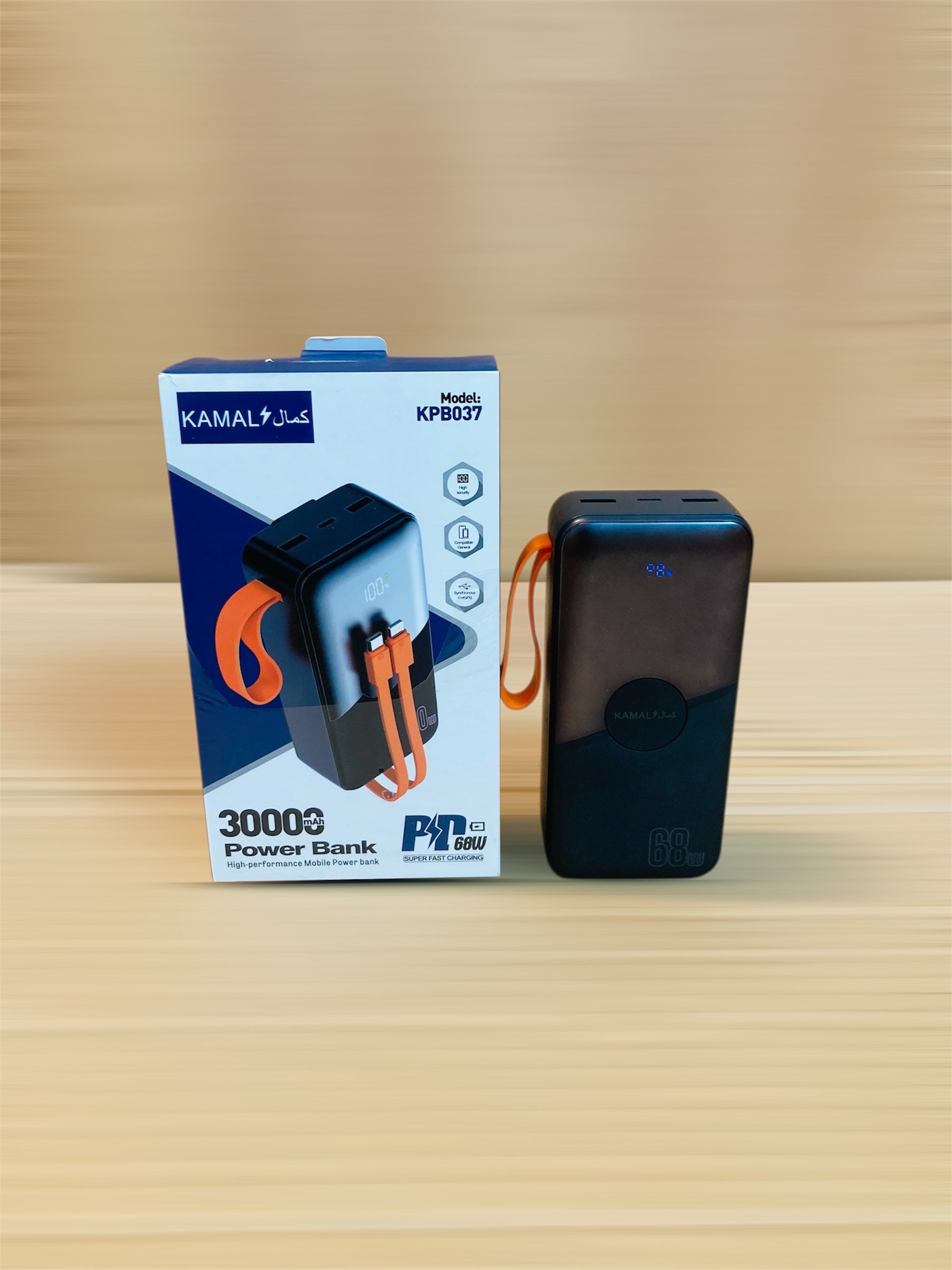 Kamal 30000mAh PD Super Fast Charging 68W Power Bank KPB037