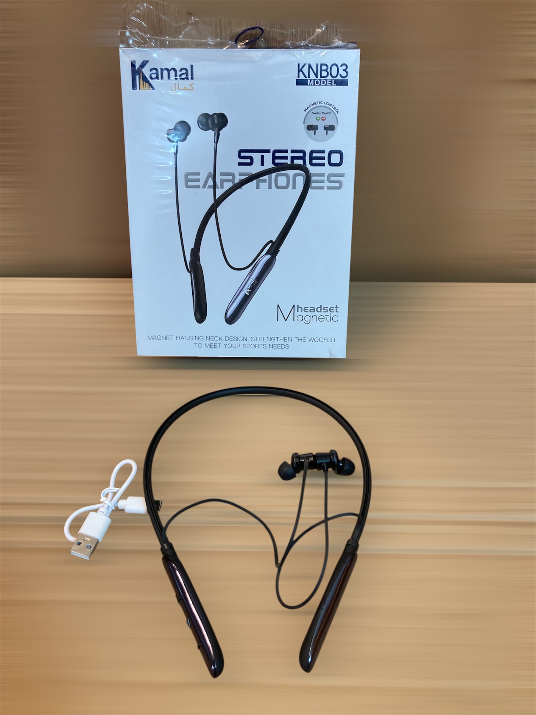 Kamal Magnetic Control Stereo Earphones - Neckband KNB03