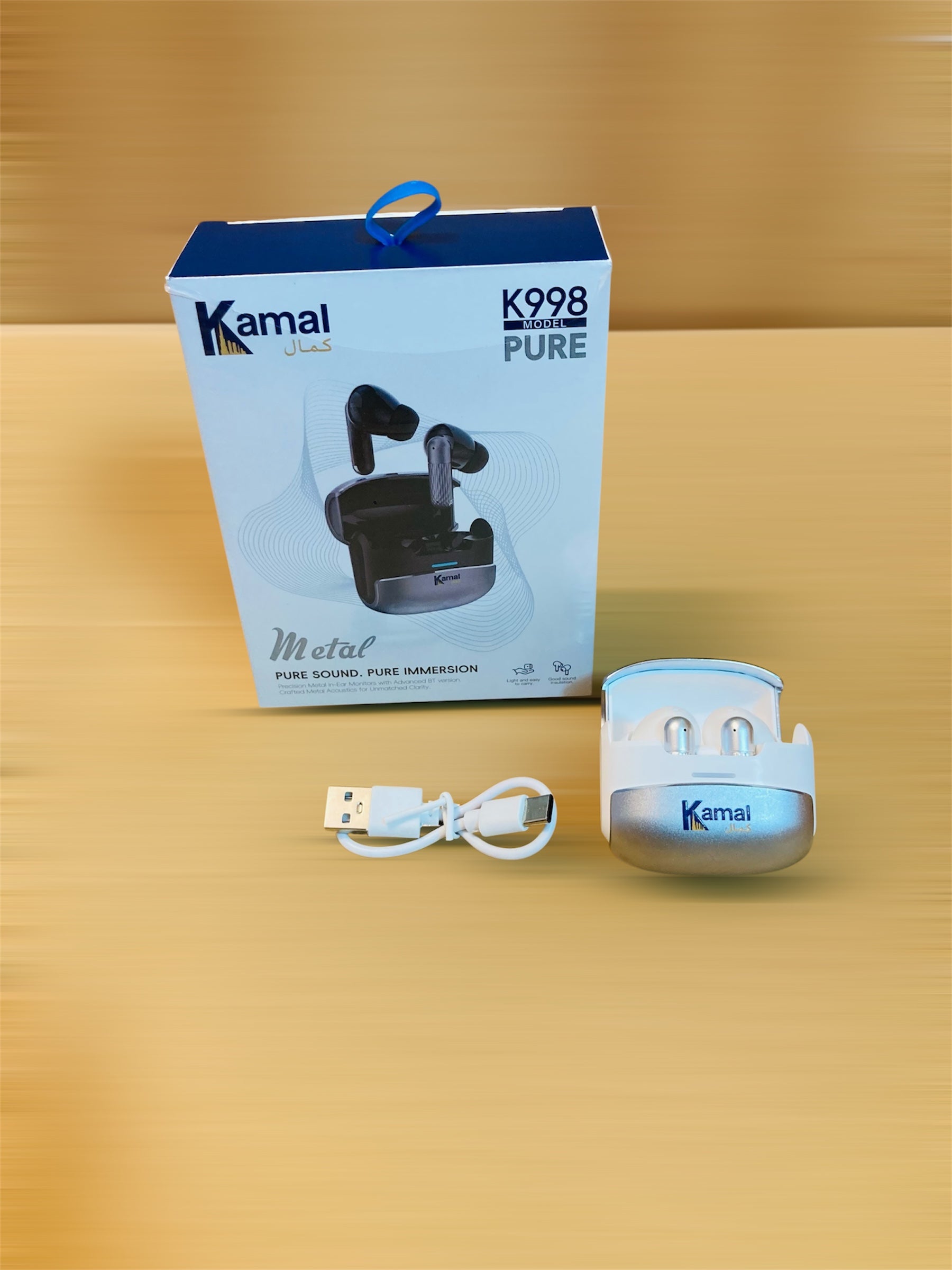 Kamal Premium True Wireless Metal Earbuds-AirPods K998