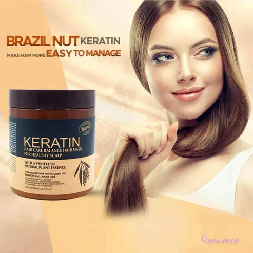 Keratin Hair Mask 500 ML Repairs, Strengthens, and Protects Hair.