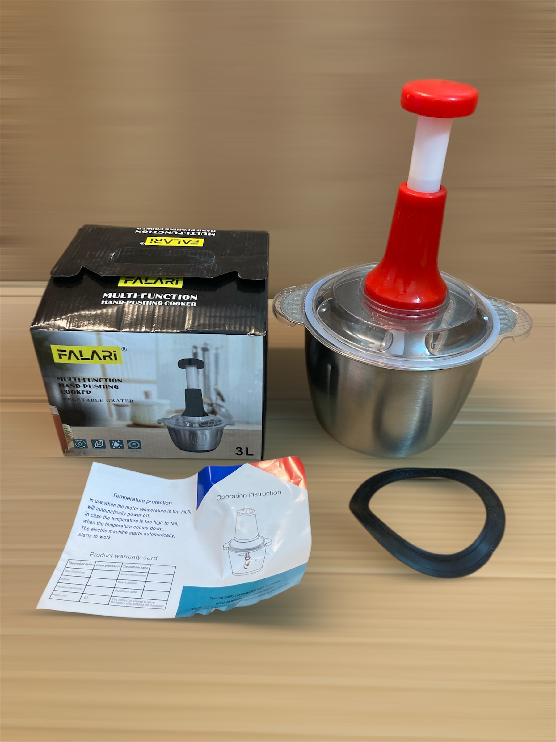 Multifunctional Stainless Steel Manual Food Chopper 3L