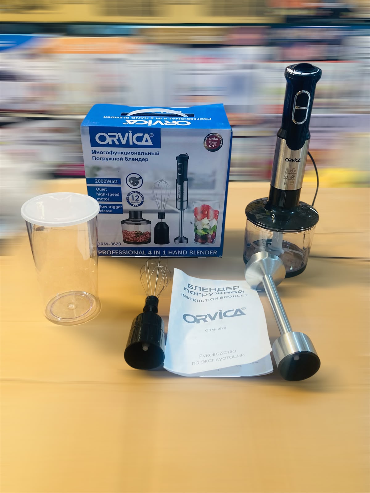 Orvica 2000W Professional 4-in-1 Hand Blender Set ORM-3620