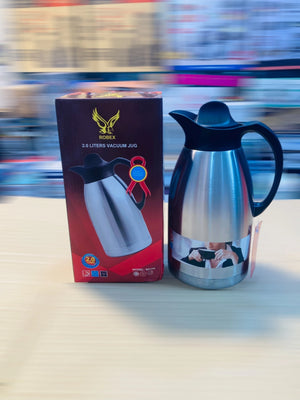 ROBEX 2.0 Liters Stainless Steel Vacuum Insulated Pitcher Jug Double Wall Thermal Carafe for Hot & Cold Beverages SS20K