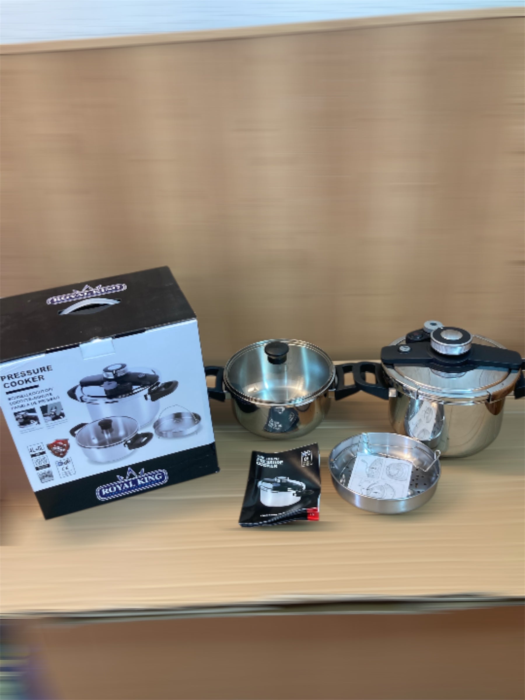 Royal King Stainless Steel 18/10 Pressure Cooker 4+6 Litre