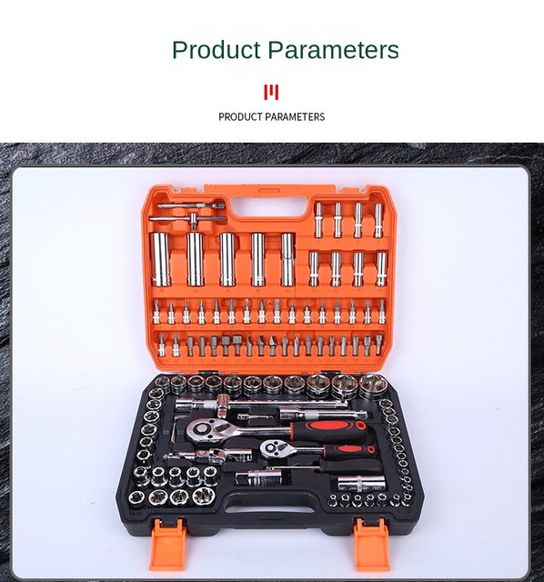 108PC Socket Ratchet Wrench Set – Heavy Duty Mechanic Tool Kit"