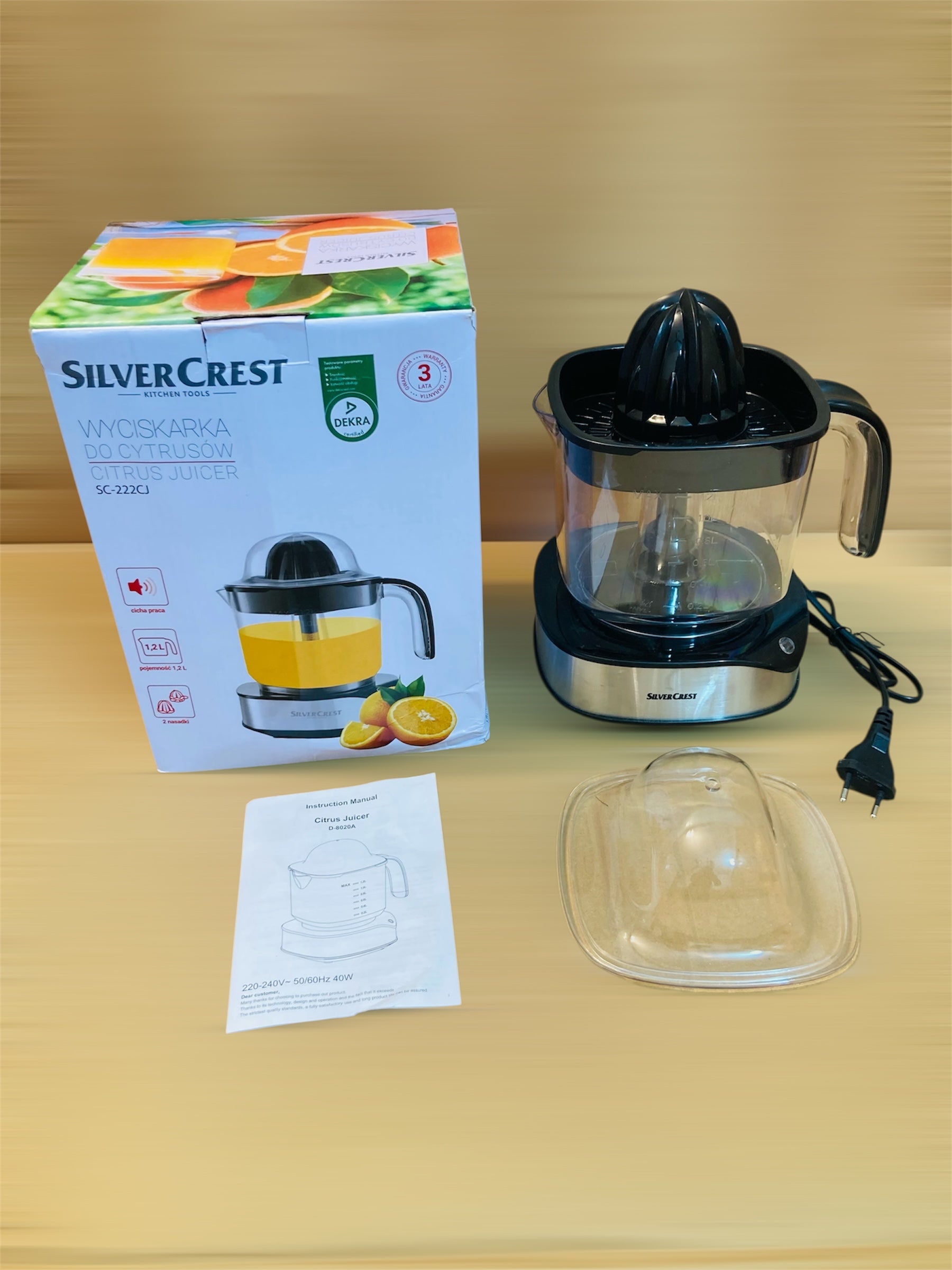 Silver Crest 40W Electric Citrus Juicer 1.2L SC-222CJ