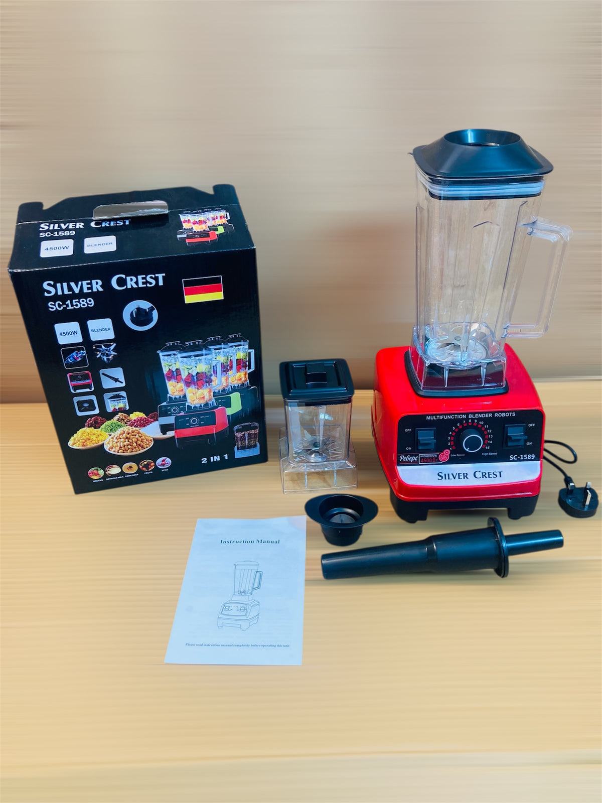 Silver Crest Germany 4500W 2-in-1 Blender & Grinder 2.5L SC-1589