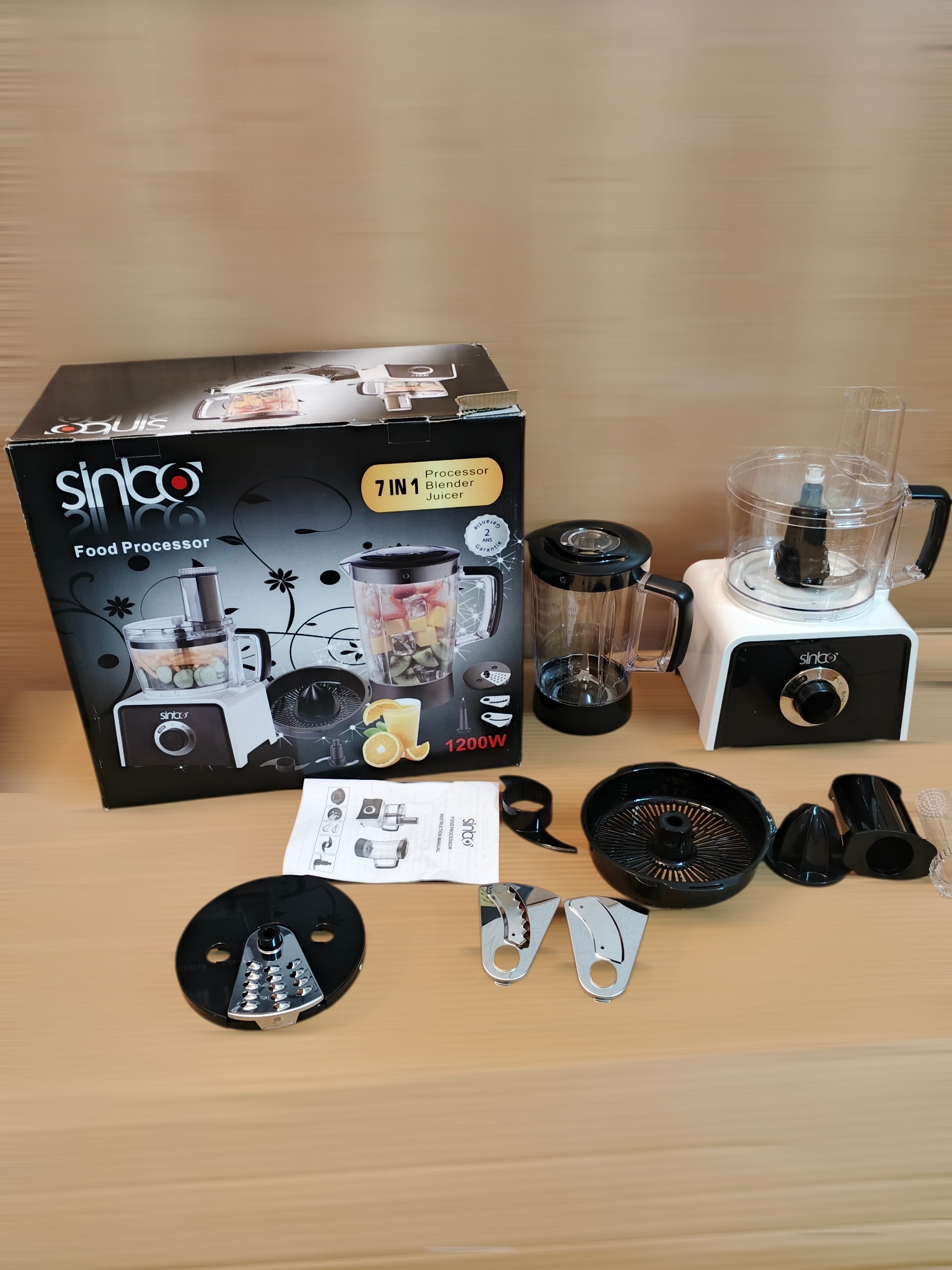 Sinbo 7in1 Food Processor 1200W & 1.5 Litre SHB-1515