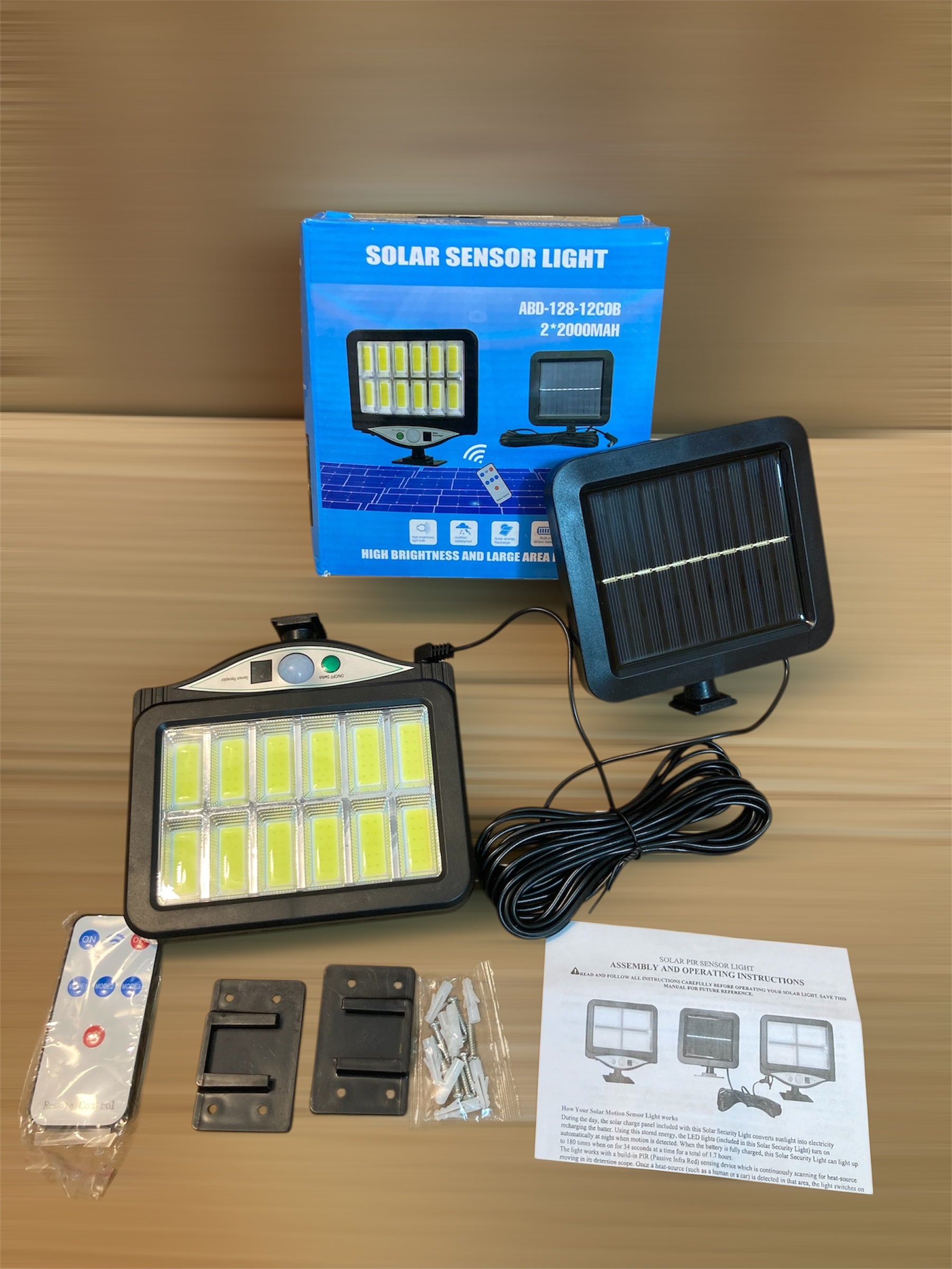 Solar Sensor Light With Remote Control ABD-128