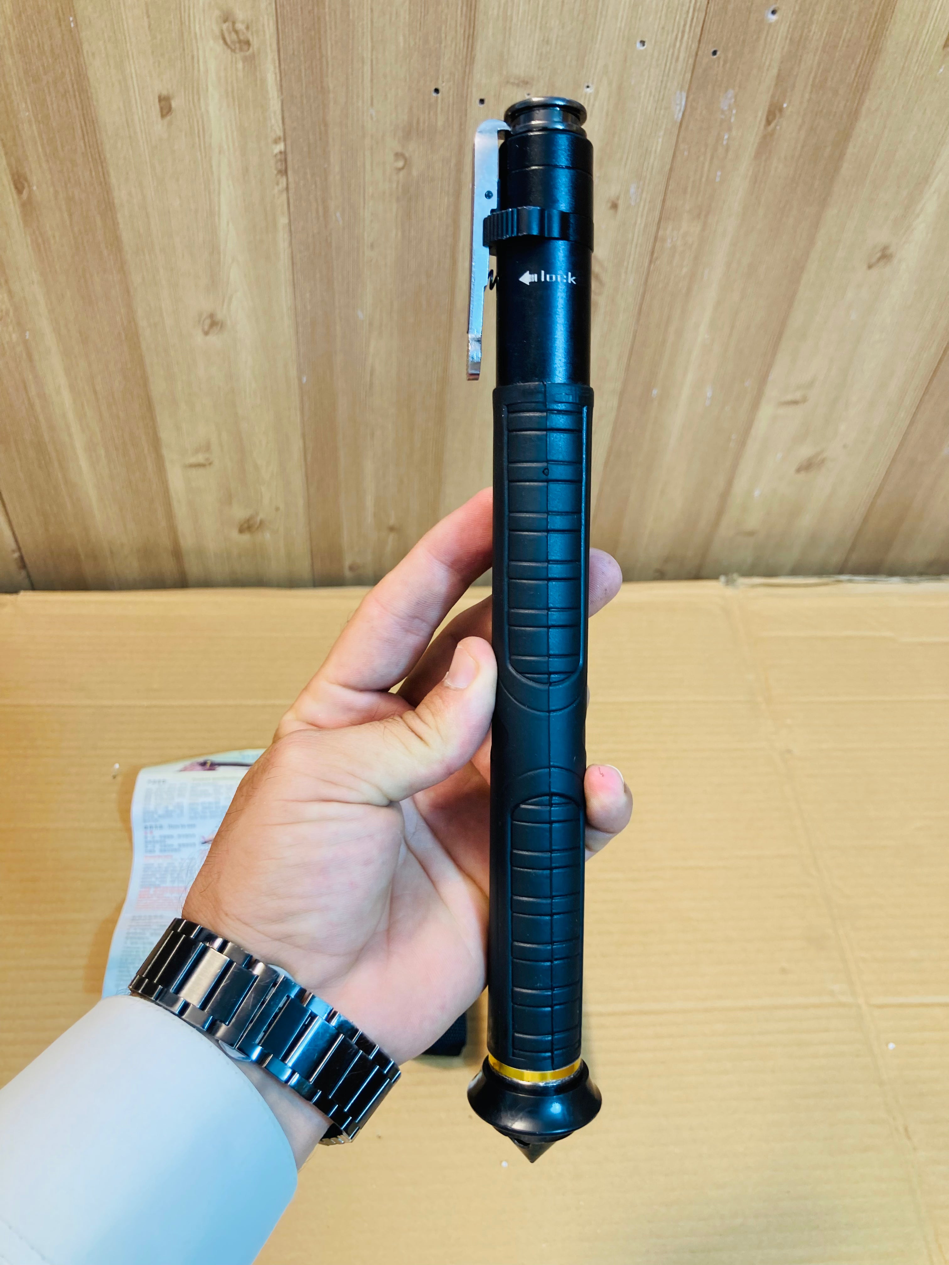 Spring Loaded Self Defence Tactical Expandable Baton - Stick 25”