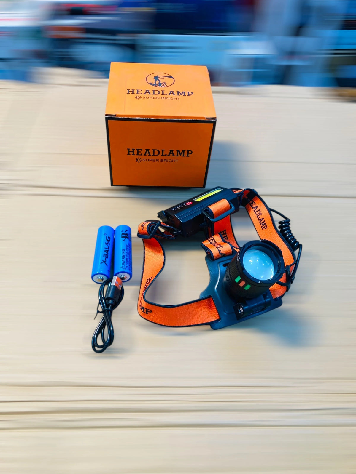 Super Bright Rechargeable LED Headlamp with 60-Degree Tilt & Adjustable Headband
