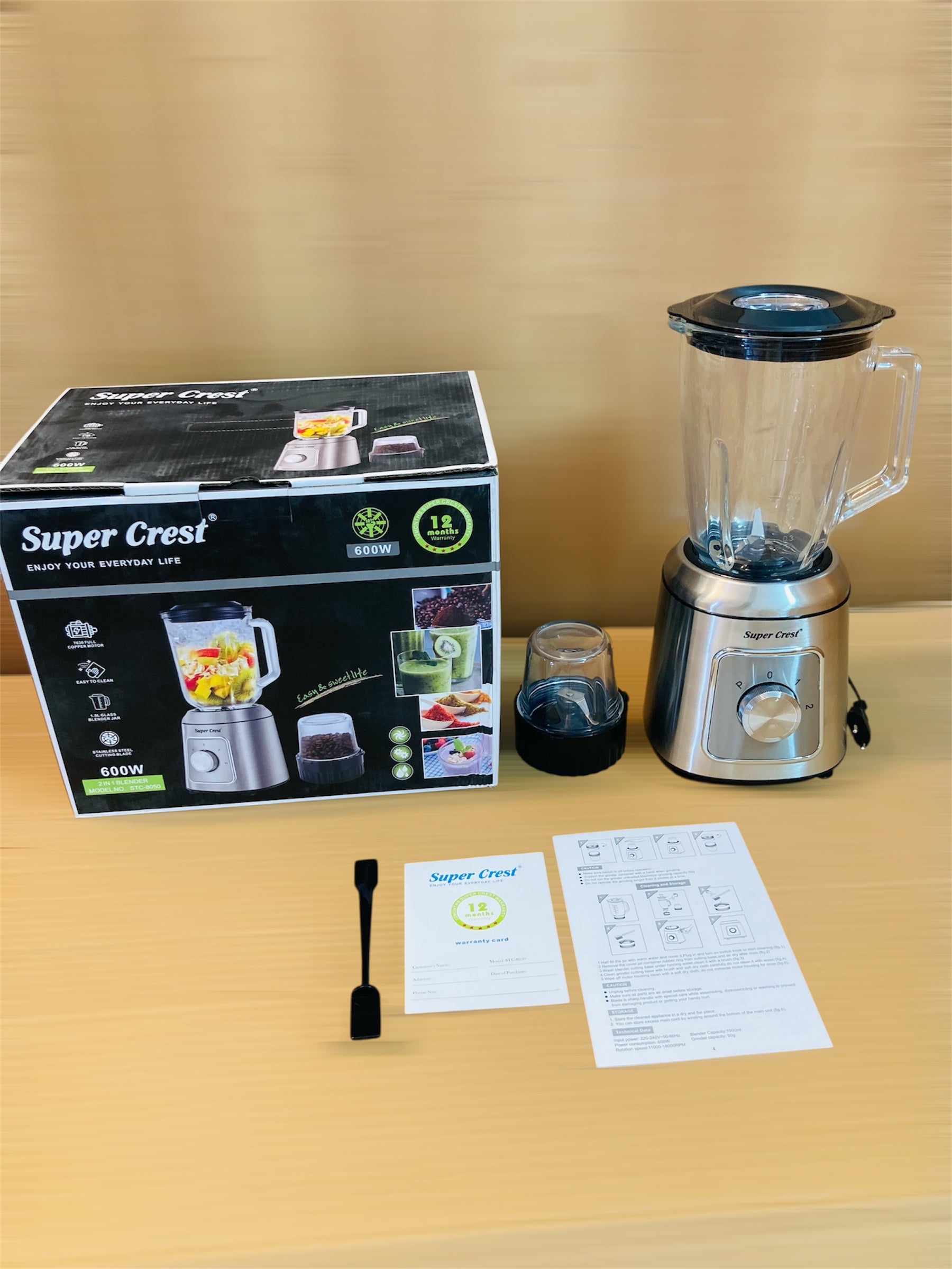 Super Crest Germany 2in1 Blender 600W SCT-8050
